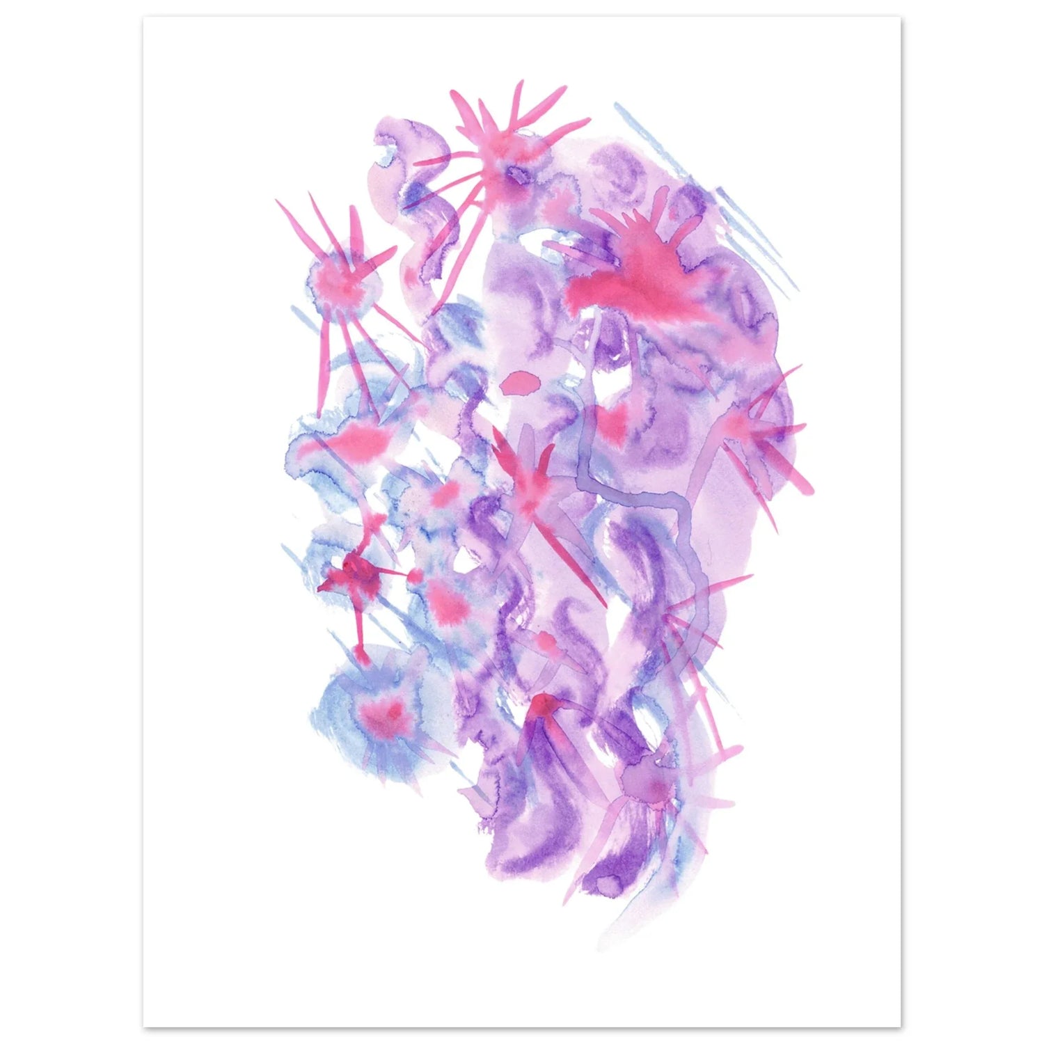 Affiche premium sur papier mat Nebuleuse Pourpre – Art mural de qualité supérieure - Laure Leprince - Artiste Peintre