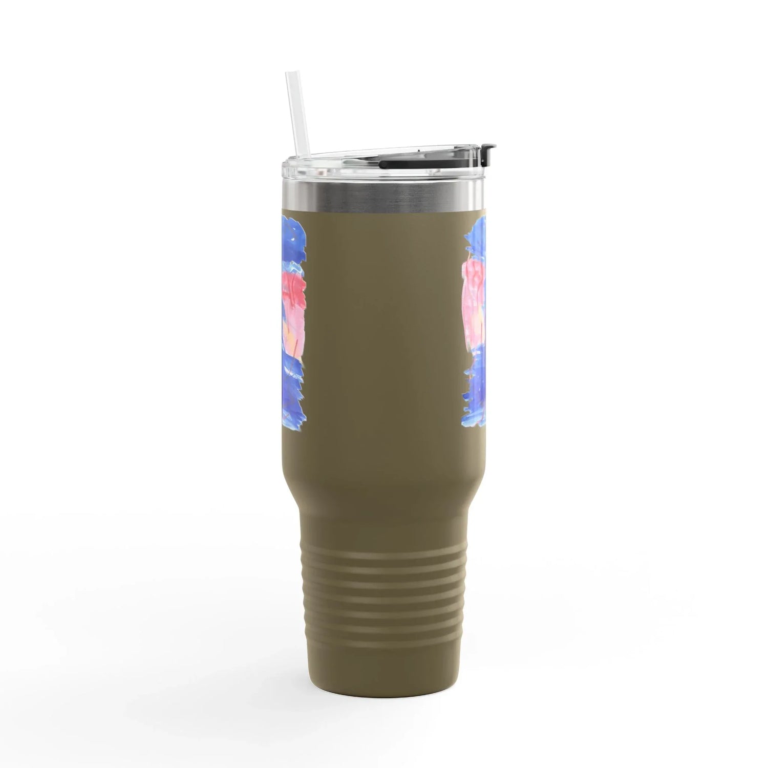 40oz Insulated Travel Mug – Midnight SirenWatercolor Design - Laure Leprince - Artiste Peintre