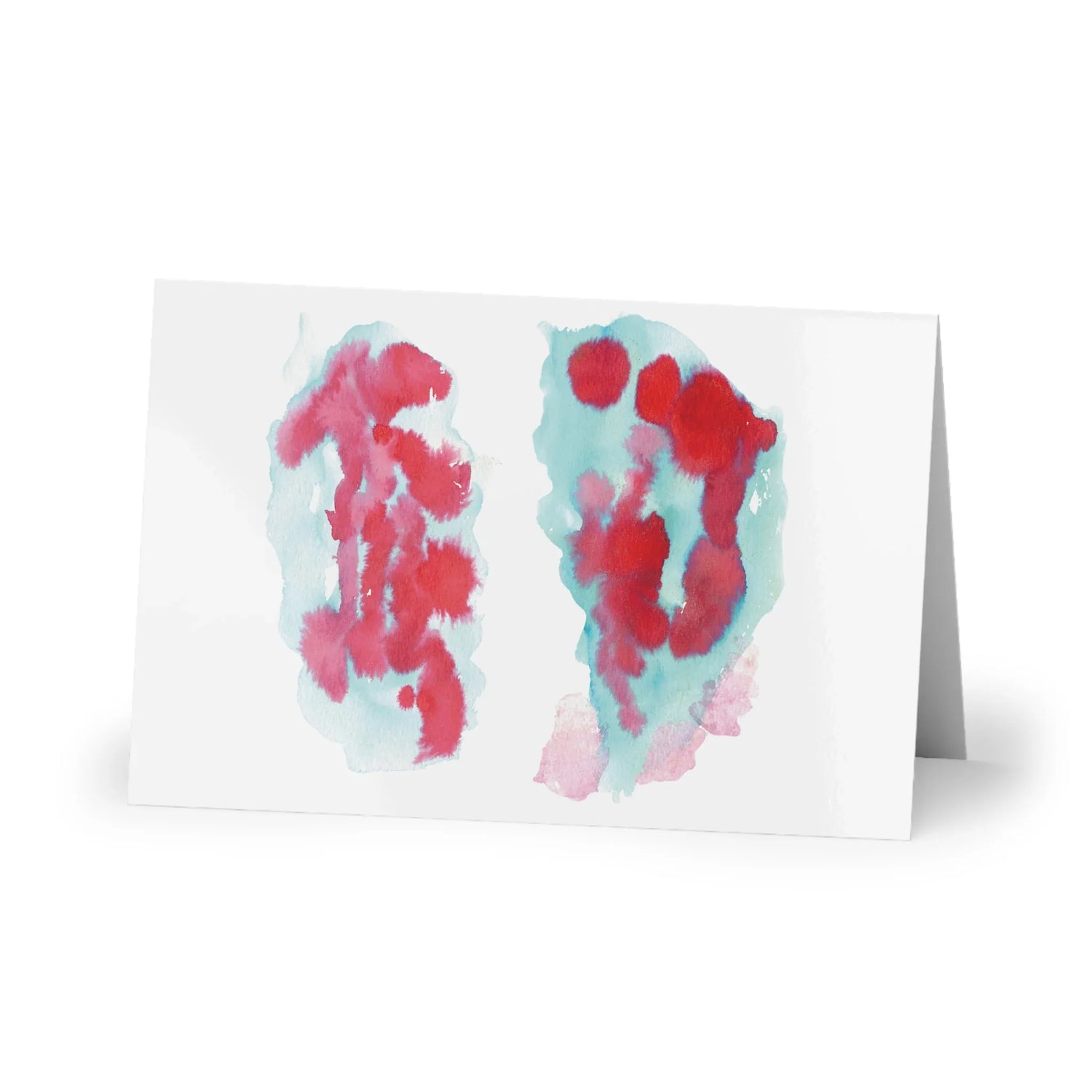 Brumes Carmin Watercolor Leaf Greeting Card - Elegant - Laure Leprince - Artiste Peintre