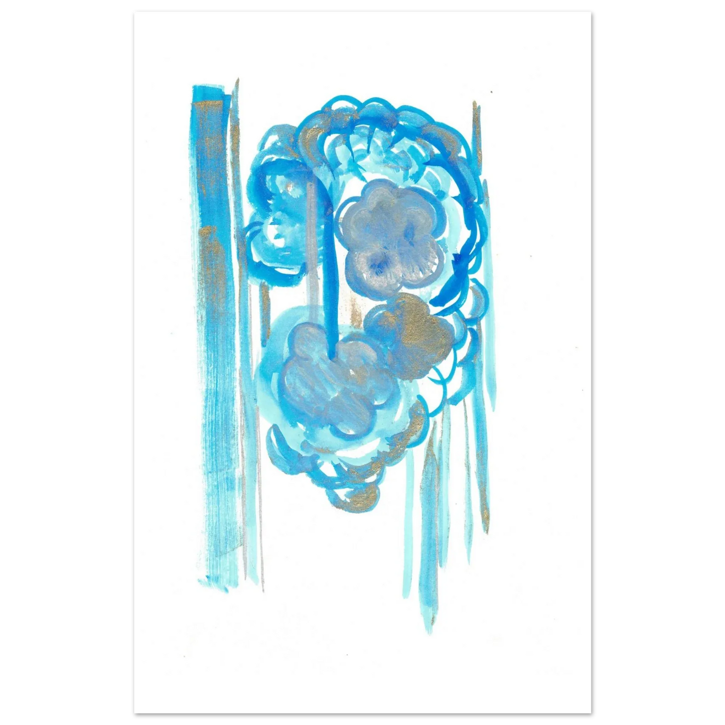 Premium Matte Paper Poster Aquarelle Originale RDJ3-18 - Laure Leprince - Artiste Peintre
