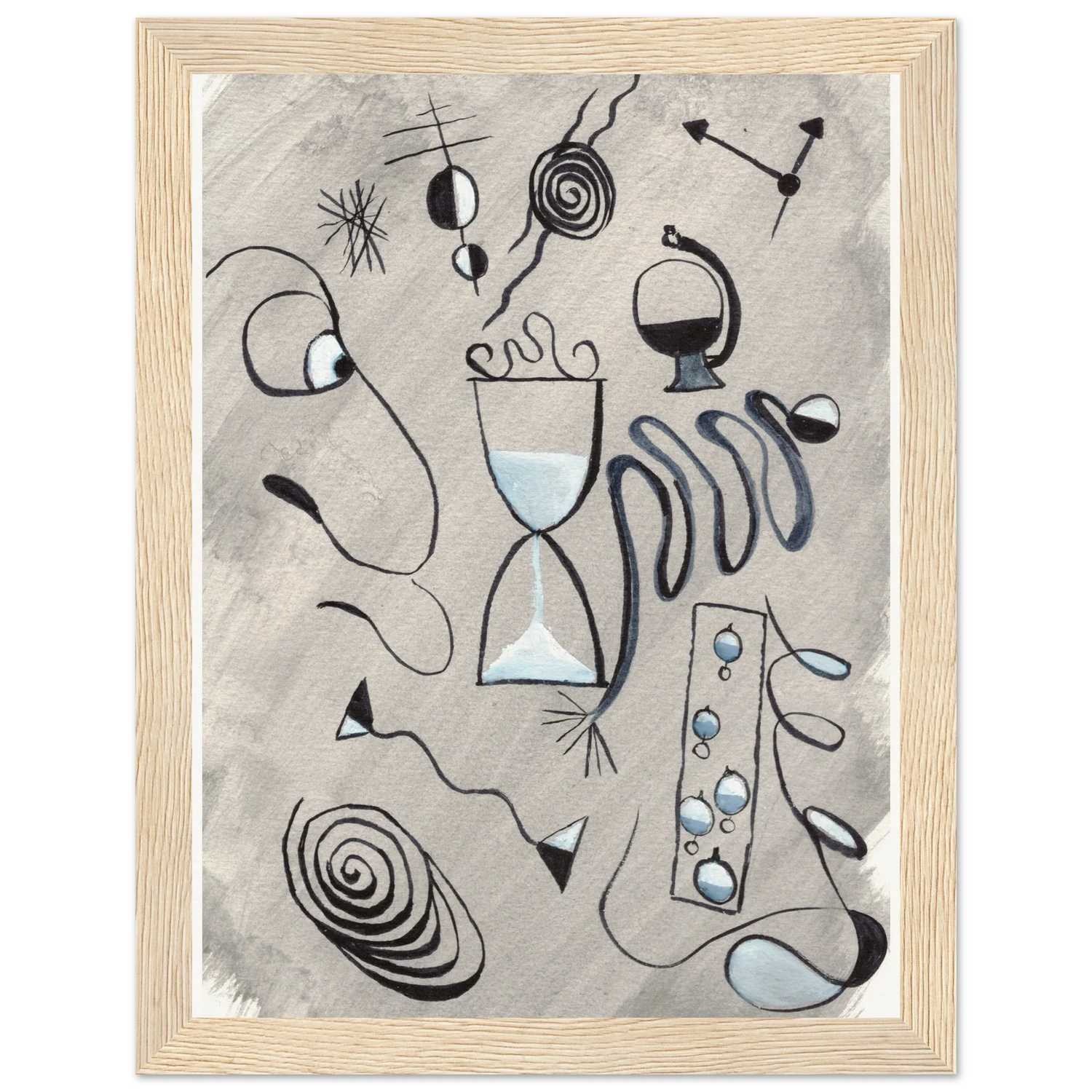 Affiche encadrée bois | Papier mat qualité musée | Aquarelle originale Laure Leprince - Laure Leprince - Artiste Peintre