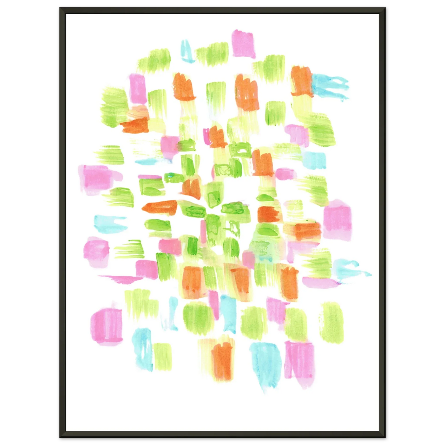 Classic Semi-Glossy Paper Metal Framed Poster Pastel Mosaïc - Laure Leprince - Artiste Peintre