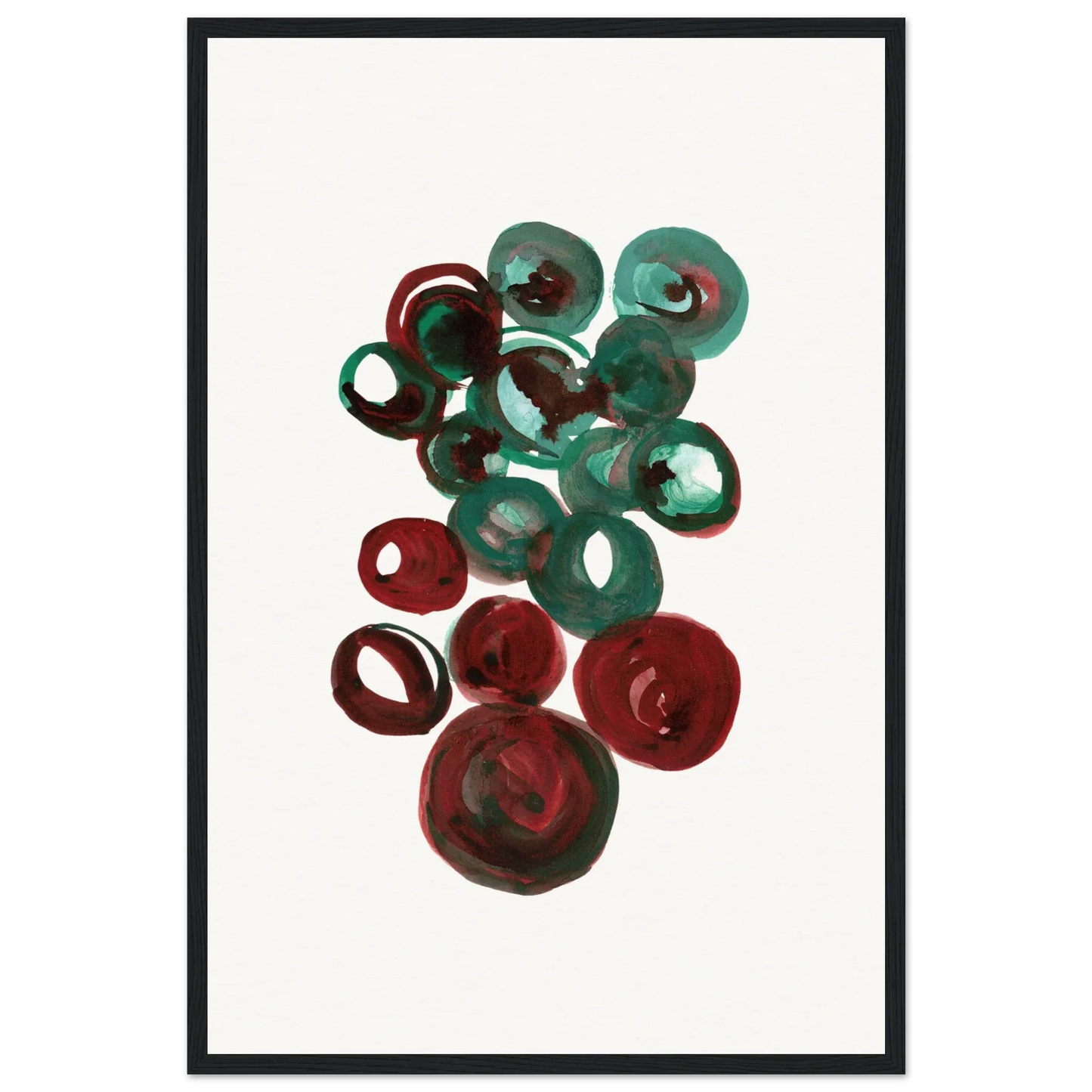 Affiche Encadrée Museum-Quality Matte Paper Wooden Framed Resonance Emeraude - Laure Leprince - Artiste Peintre