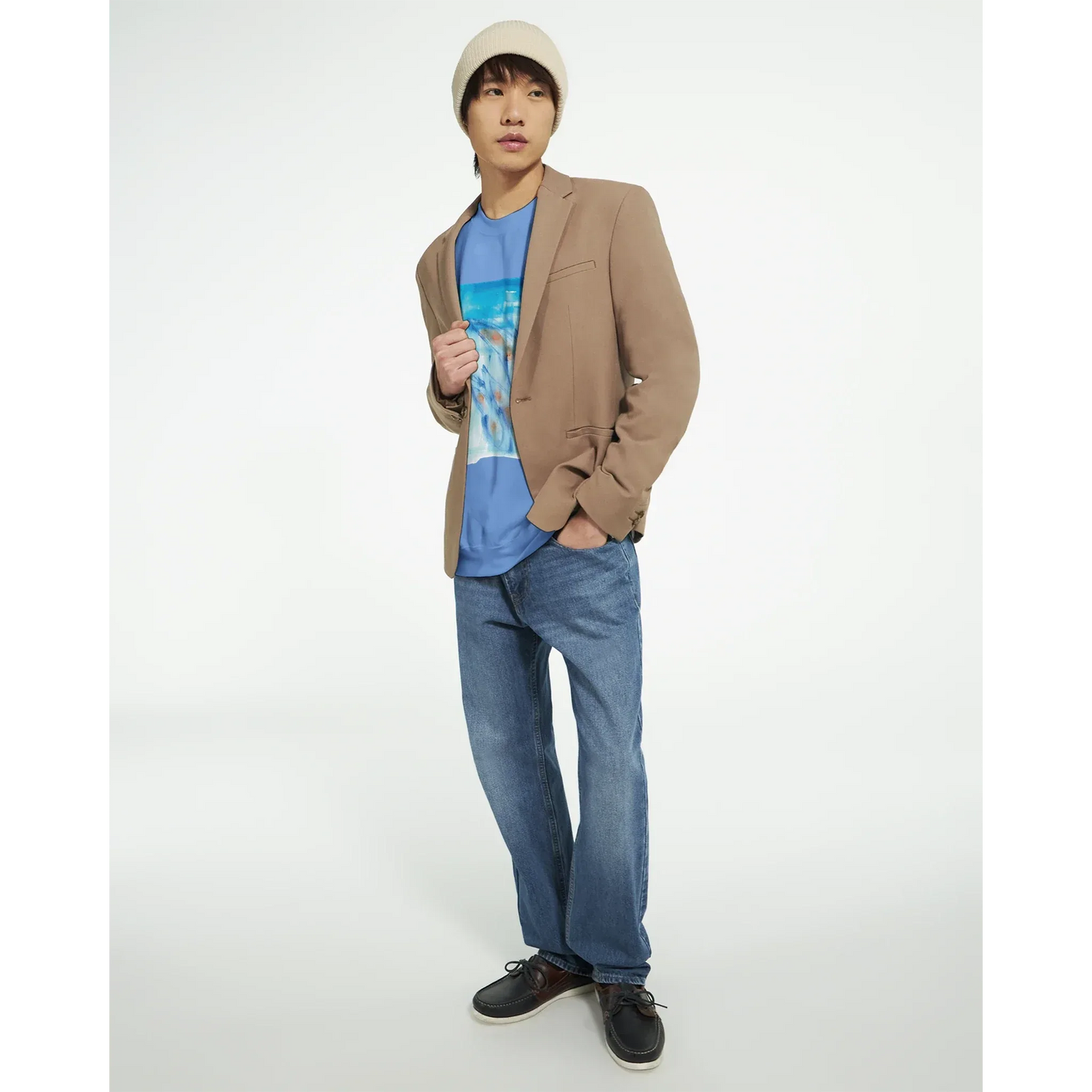 Sweatshirt Unisexe Classique Blue Sprouts – Impression Artistique Multicolore - Laure Leprince - Artiste Peintre