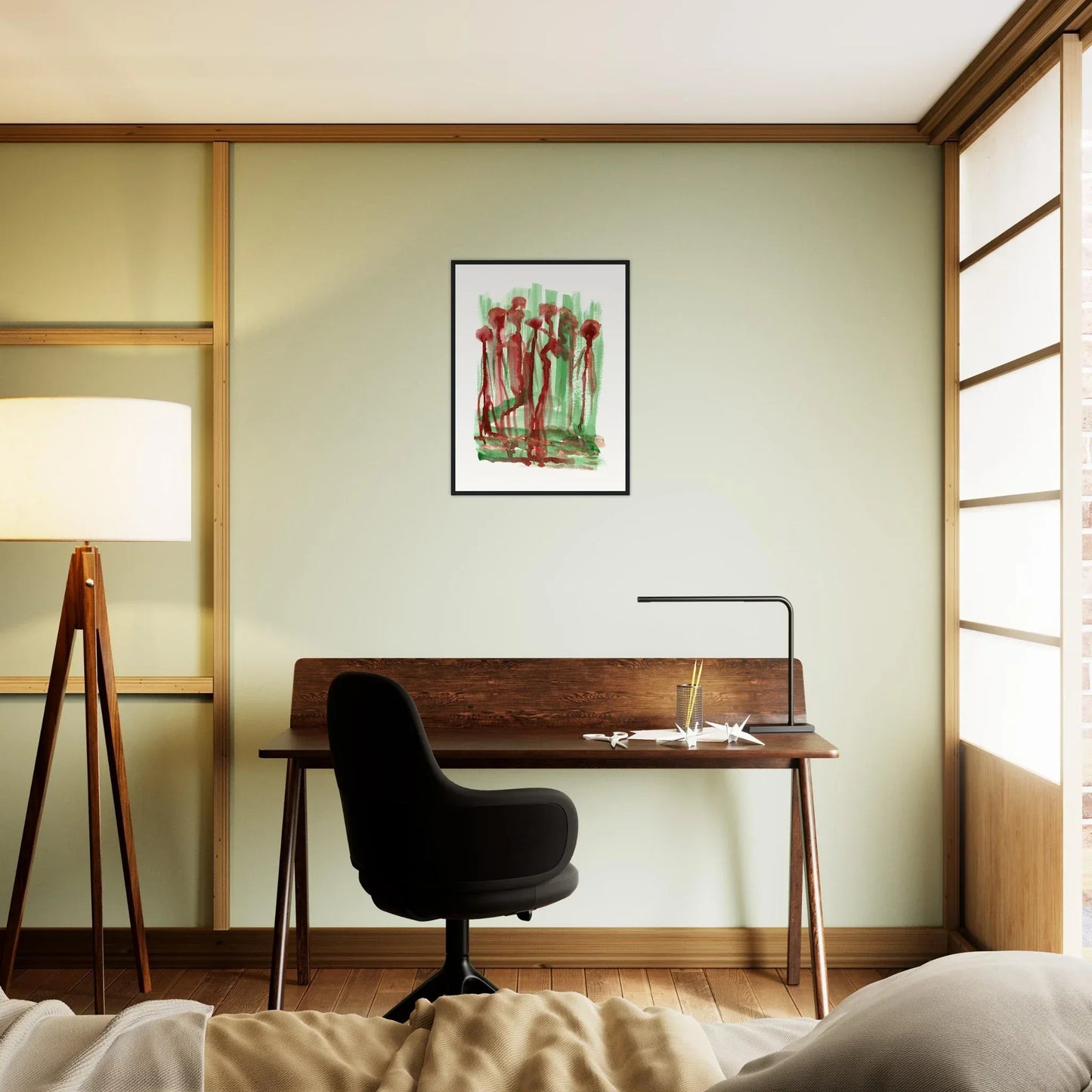 Affiche Encadrée Museum-Quality Matte Paper Wooden Framed Forest Choir - Laure Leprince - Artiste Peintre