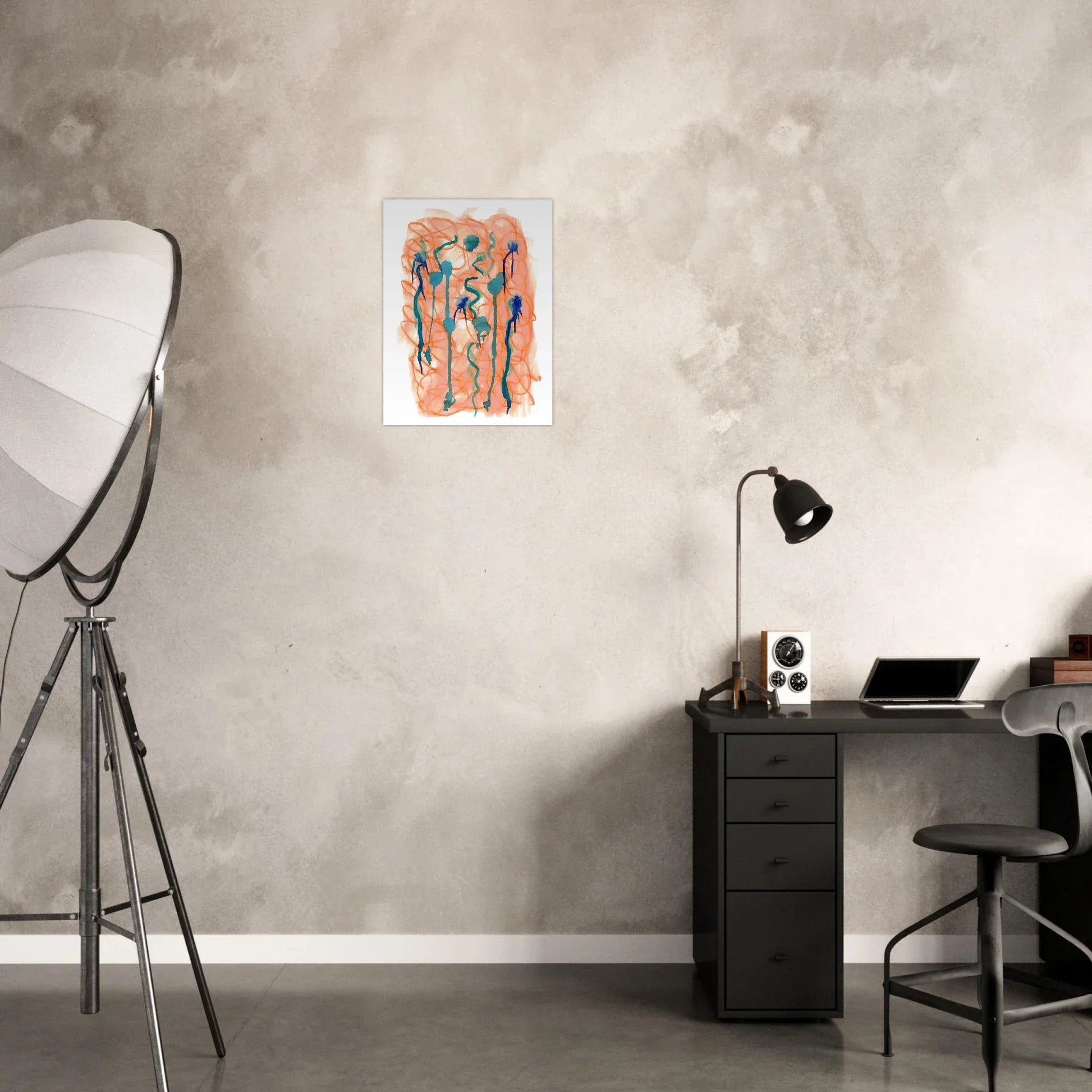 Affiche premium sur papier mat Saphir Ambre– Art mural de qualité supérieure - Laure Leprince - Artiste Peintre