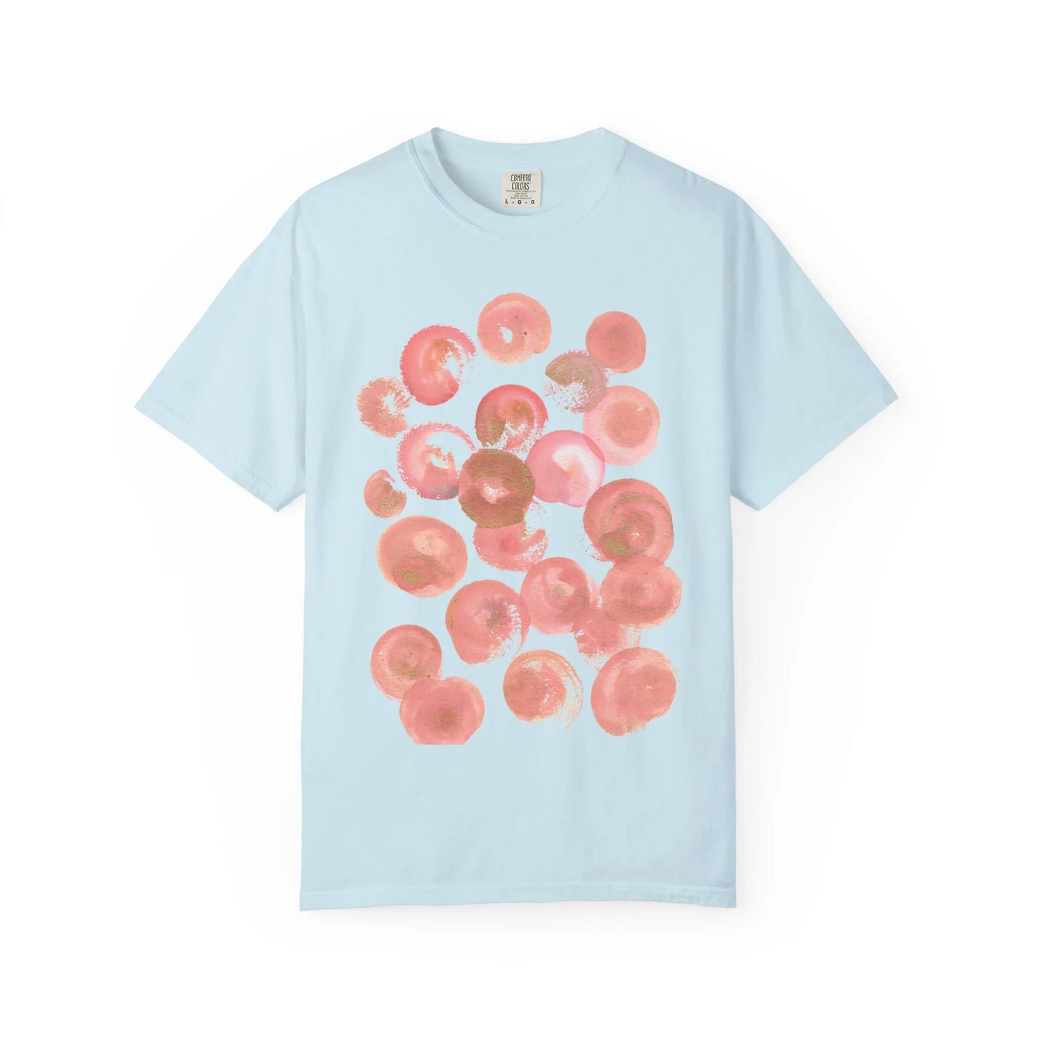 Abstract Rosee Petale T-Shirt — Bright Watercolor Square Art Tee - Laure Leprince - Artiste Peintre