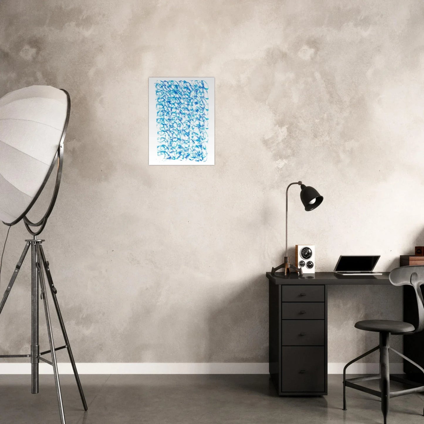 Affiche premium sur papier mat Blue Waves– Art mural de qualité supérieure - Laure Leprince - Artiste Peintre