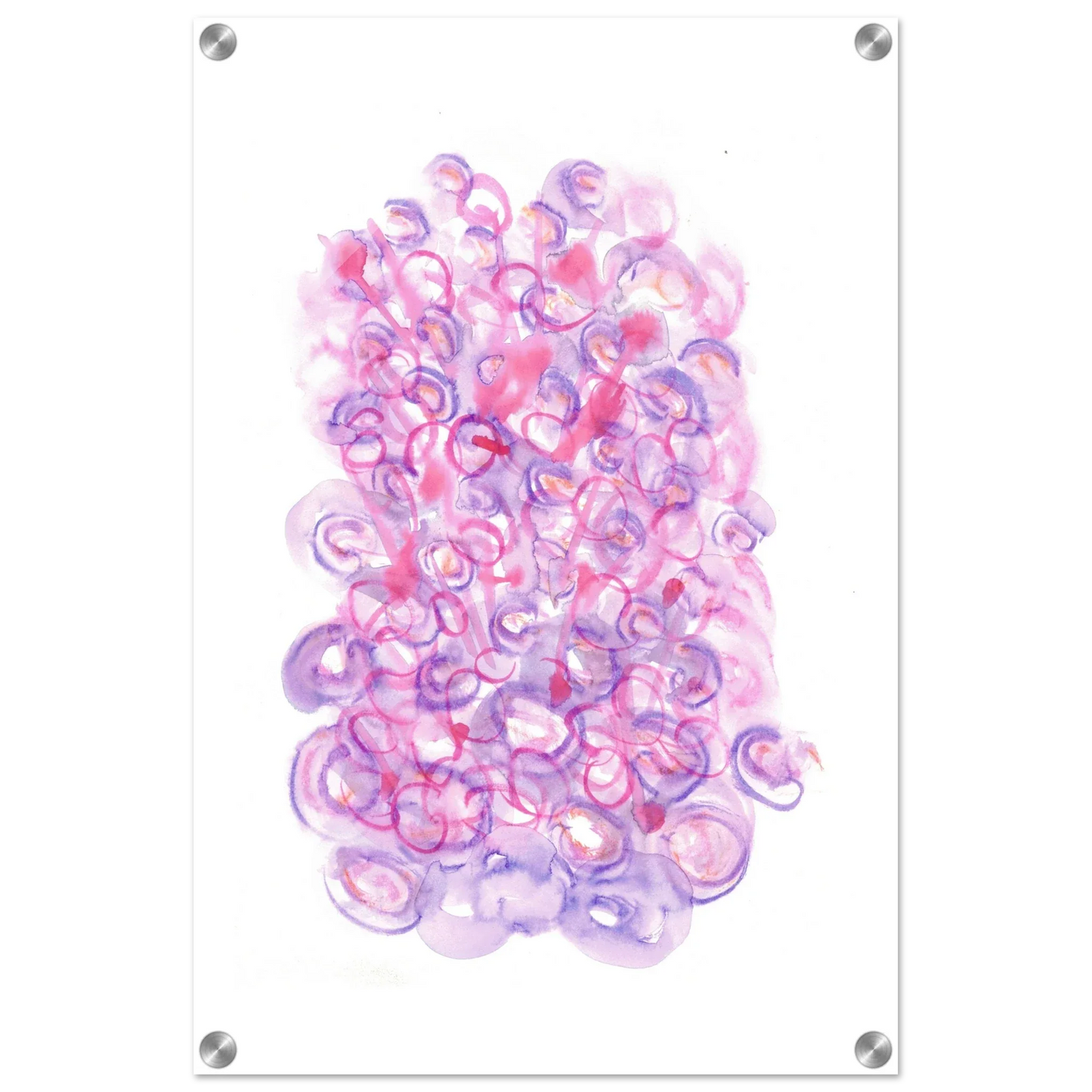 Impression sur acrylique brillante Floraison Intime| Art contemporain par Laure Leprince - Laure Leprince - Artiste Peintre