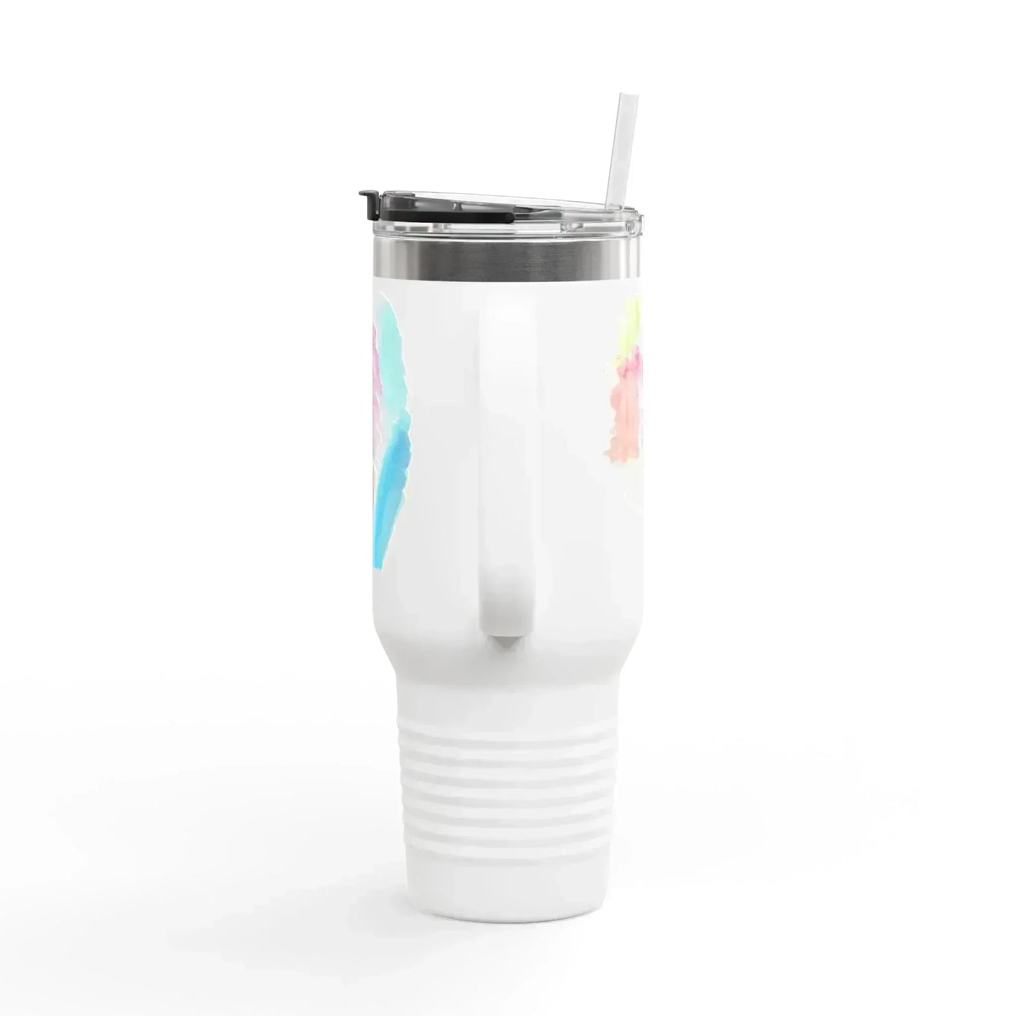 40oz Insulated Travel Mug – Aurora Pastel Watercolor Design - Laure Leprince - Artiste Peintre