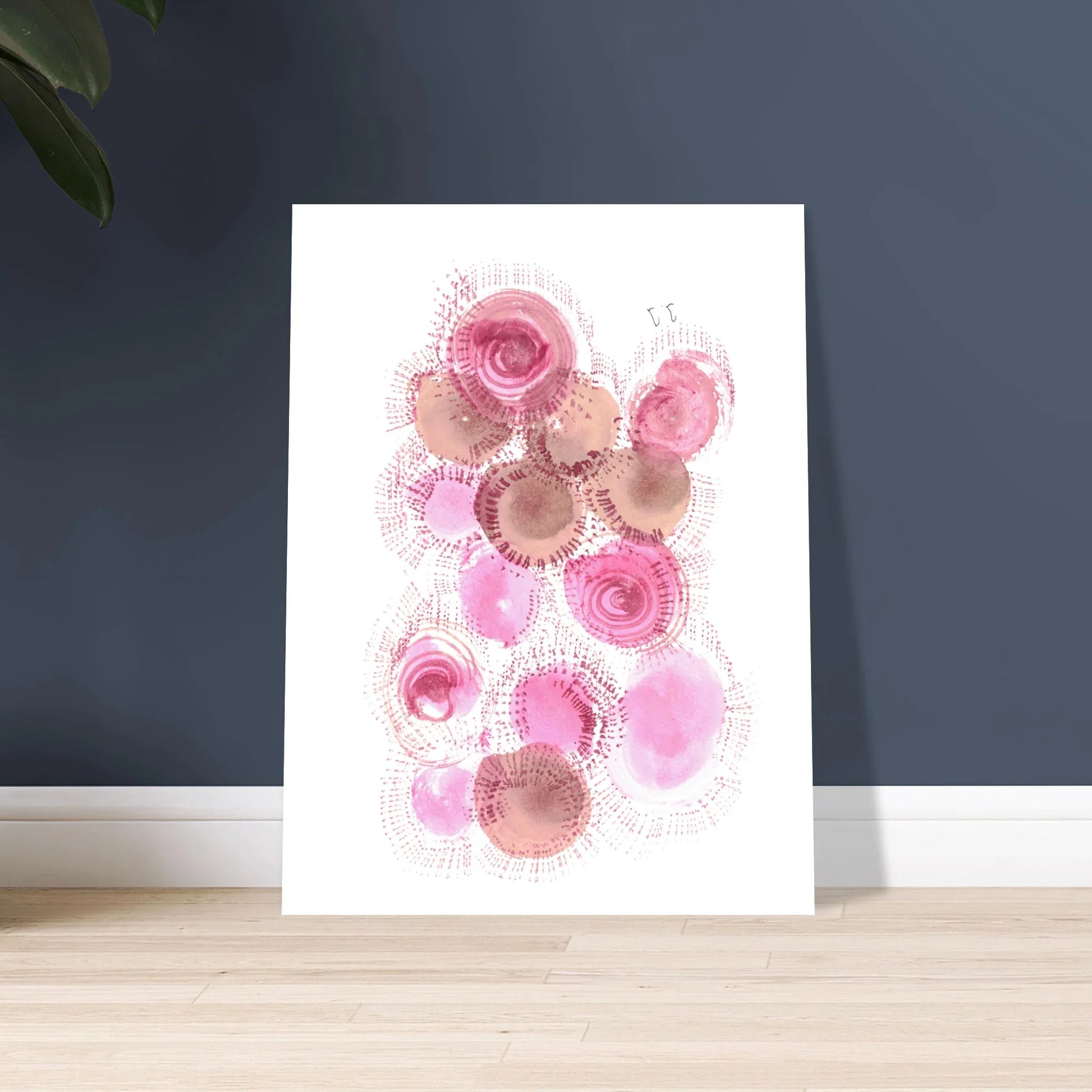 Affiche premium sur papier mat Rose – Art mural de qualité supérieure - Laure Leprince - Artiste Peintre