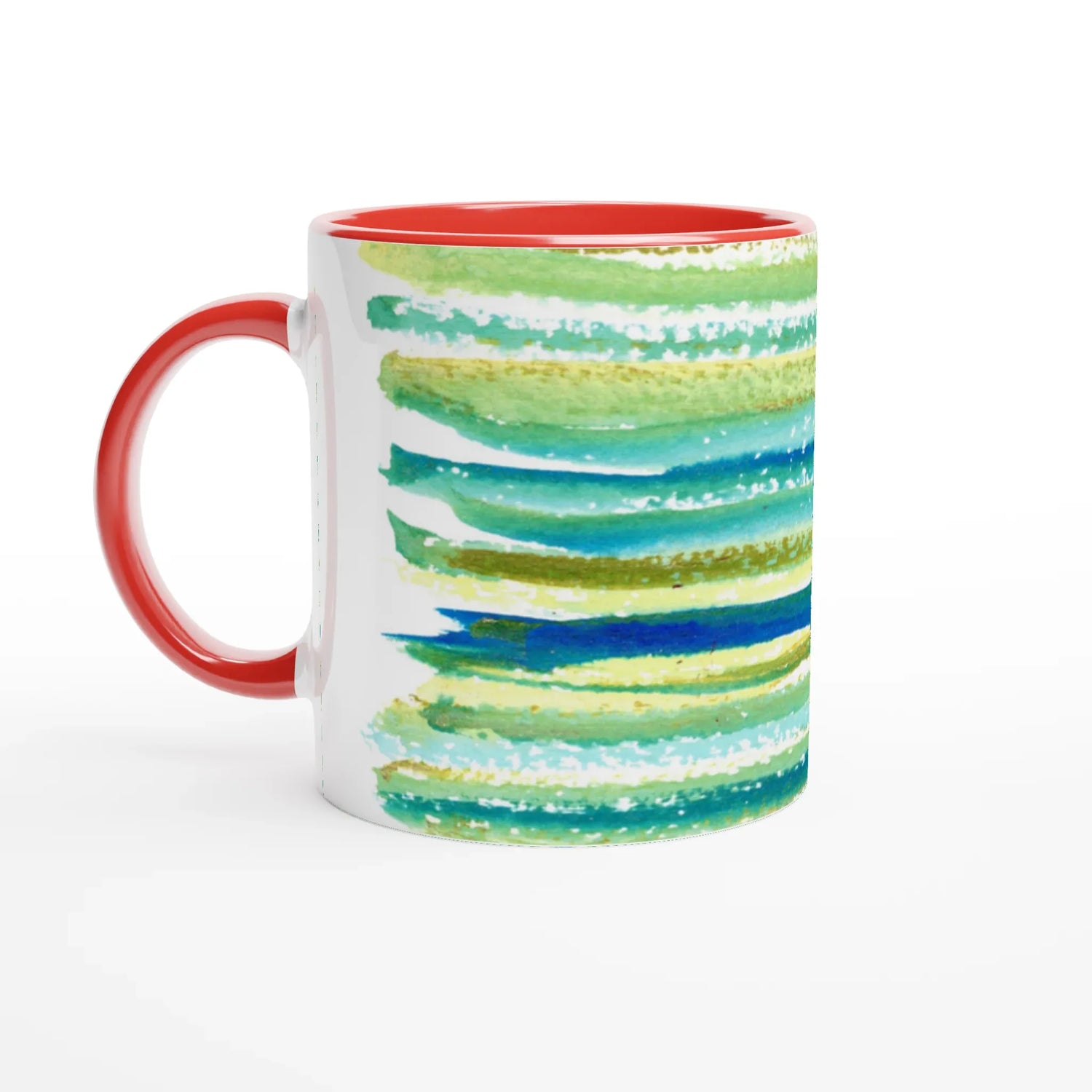 Mug en céramique blanche 325 ml Trame – Élégance, sécurité et durabilité - Laure Leprince - Artiste Peintre