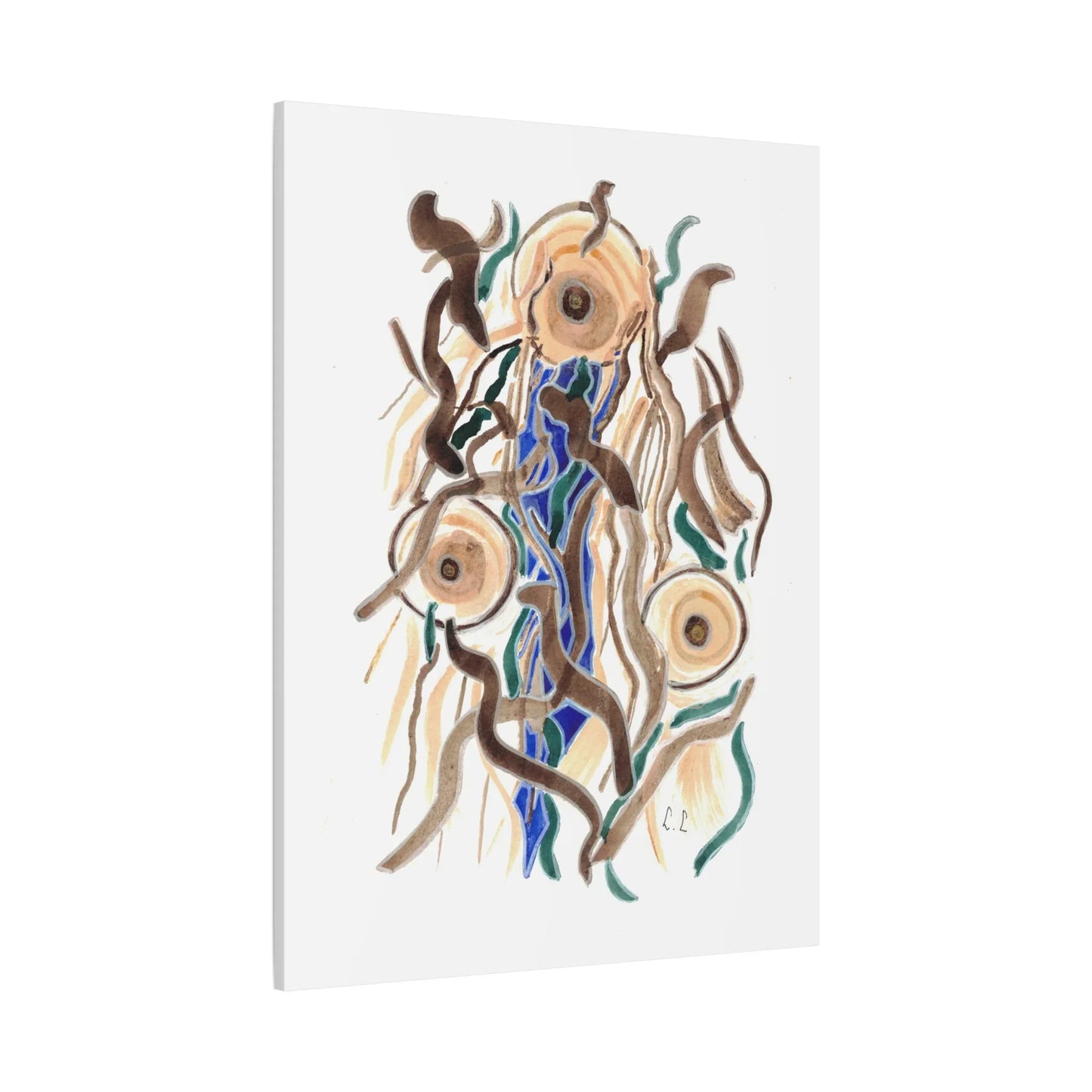 Abstract Cometes Brushstroke Canvas Print — Modern Coastal Wall Art - Laure Leprince - Artiste Peintre