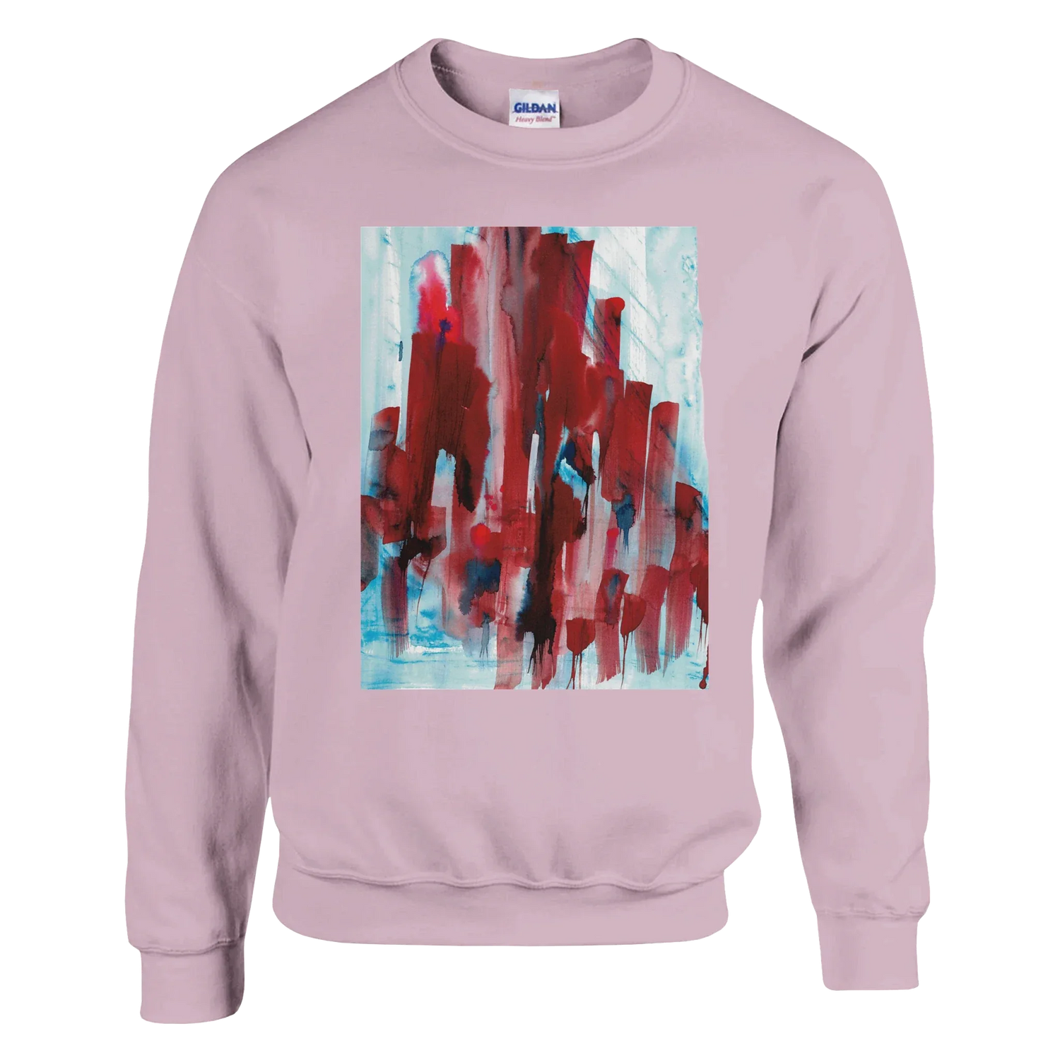 Sweatshirt Unisexe Classique Crimson Tower– Impression Artistique Multicolore - Laure Leprince - Artiste Peintre