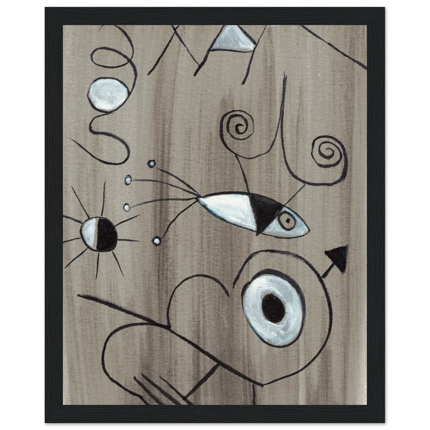 Affiche encadrée bois | Papier mat qualité musée | Aquarelle originale Laure Leprince - Laure Leprince - Artiste Peintre