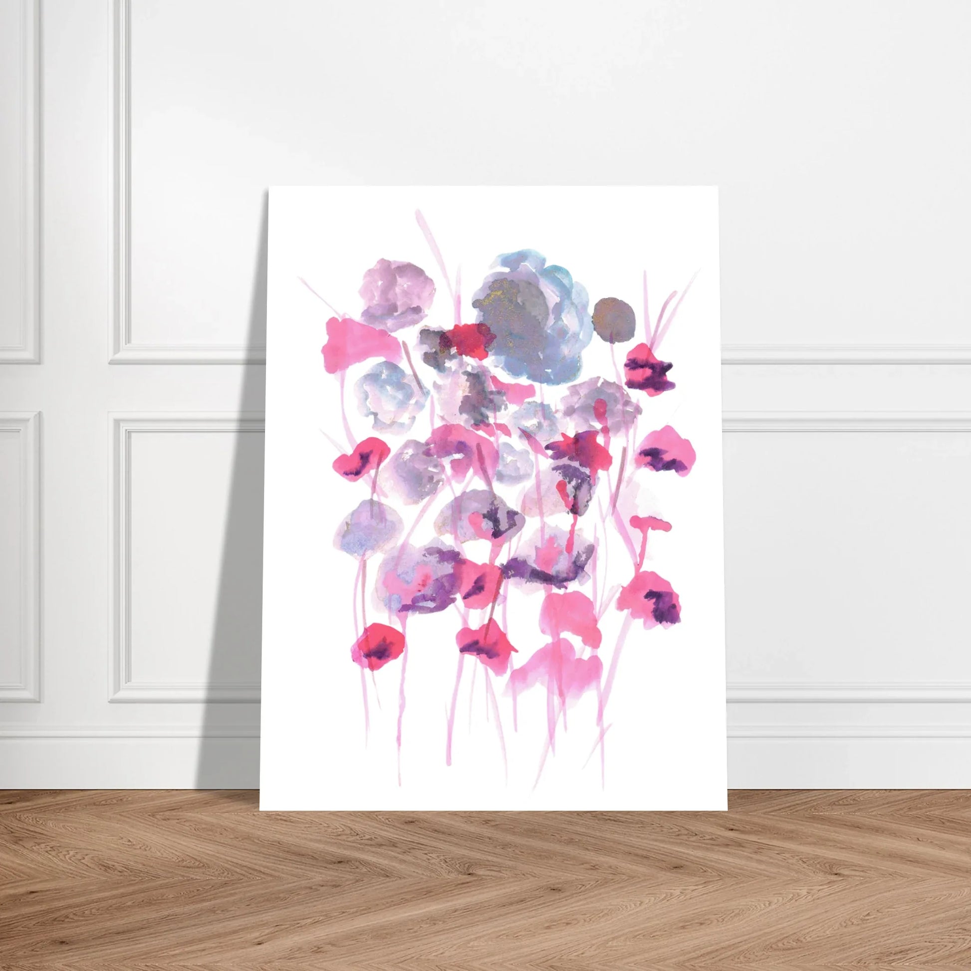Affiche Encadrée Museum-Quality Matte Paper Wooden Framed Jardin des Ombrelles - Laure Leprince - Artiste Peintre