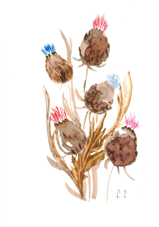 🎨 Boutons séchés – Aquarelle florale intuitive par Laure Leprince