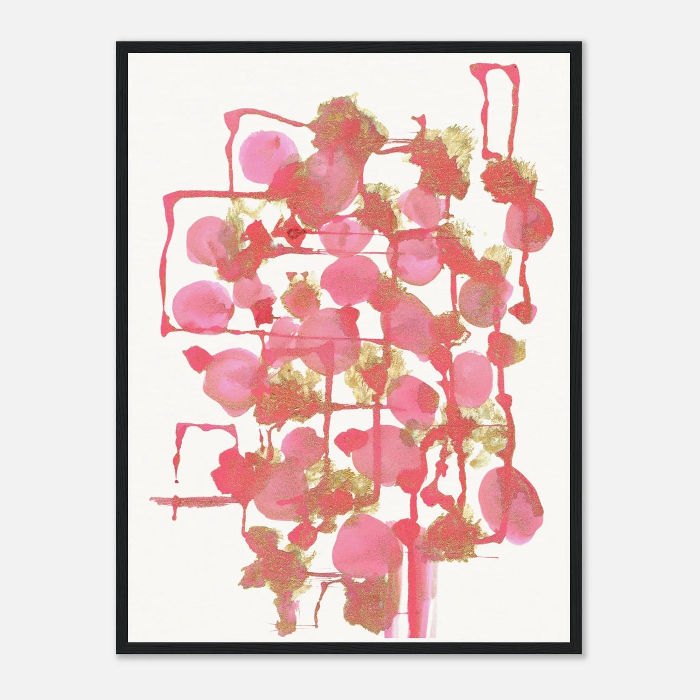 Affiche Encadrée Museum-Quality Matte Paper Aluminium Framed Poste Reseau Framboise - Laure Leprince - Artiste Peintre