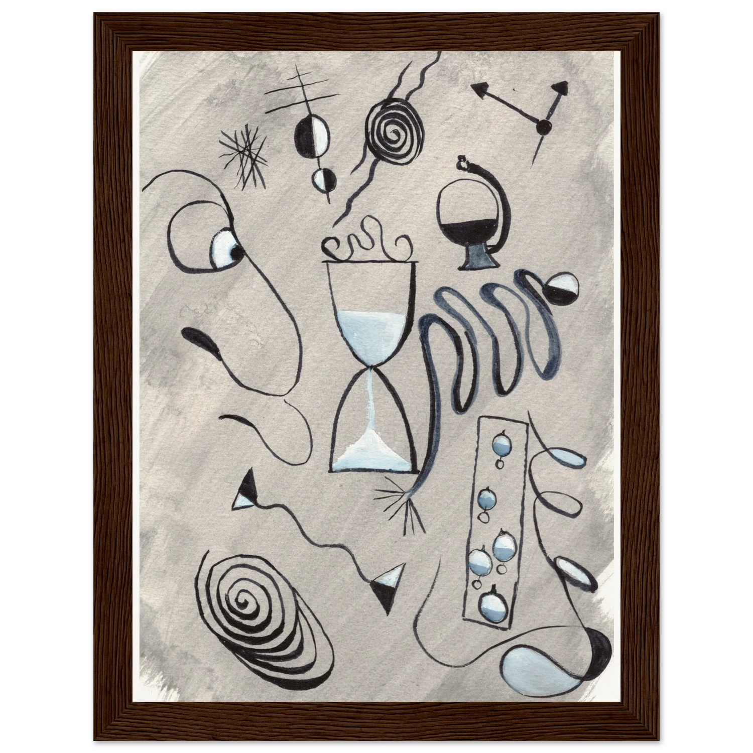 Affiche encadrée bois | Papier mat qualité musée | Aquarelle originale Laure Leprince - Laure Leprince - Artiste Peintre