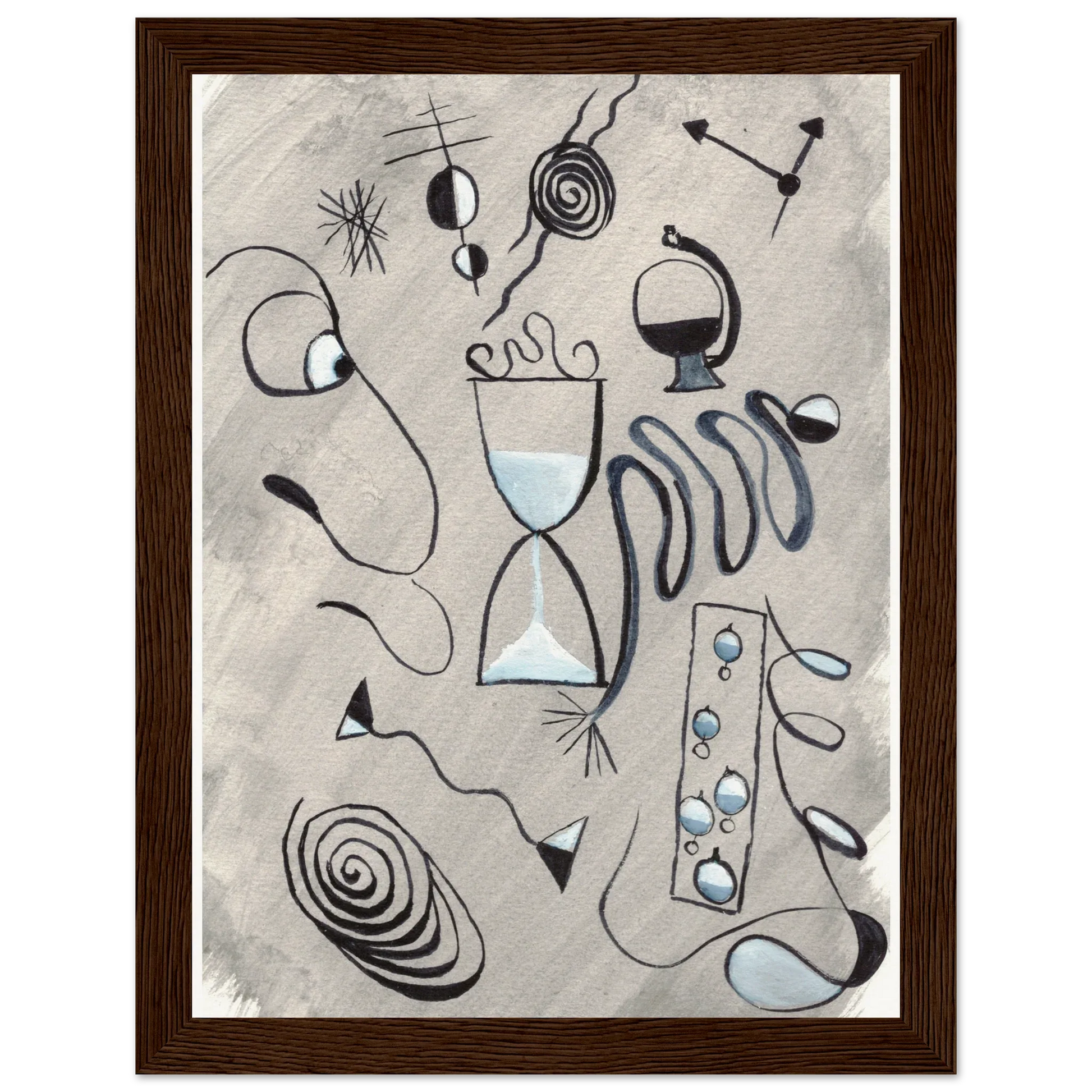 Affiche encadrée bois | Papier mat qualité musée | Aquarelle originale Laure Leprince - Laure Leprince - Artiste Peintre