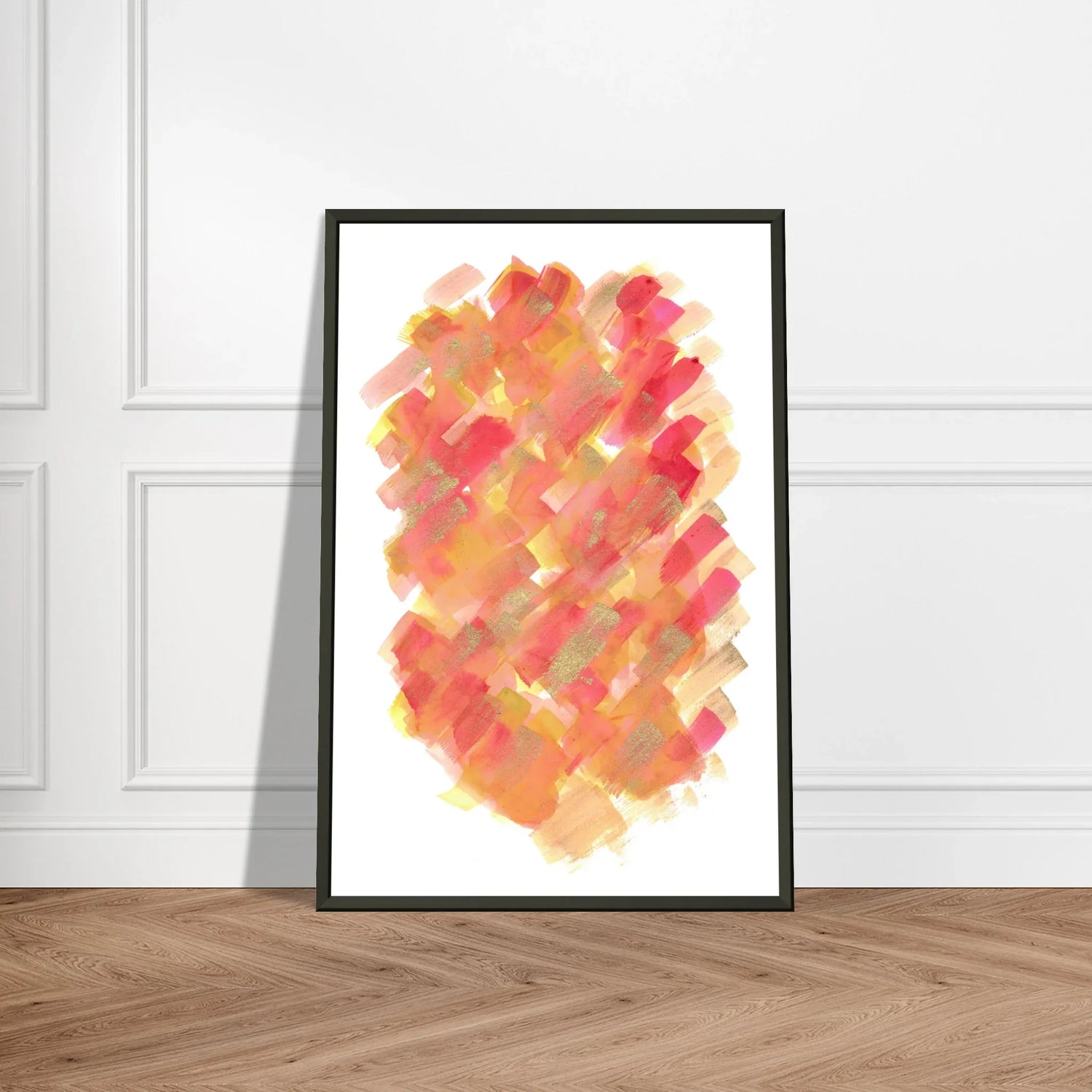 Classic Semi-Glossy Paper Metal Framed Poste Sunset Ember - Laure Leprince - Artiste Peintre