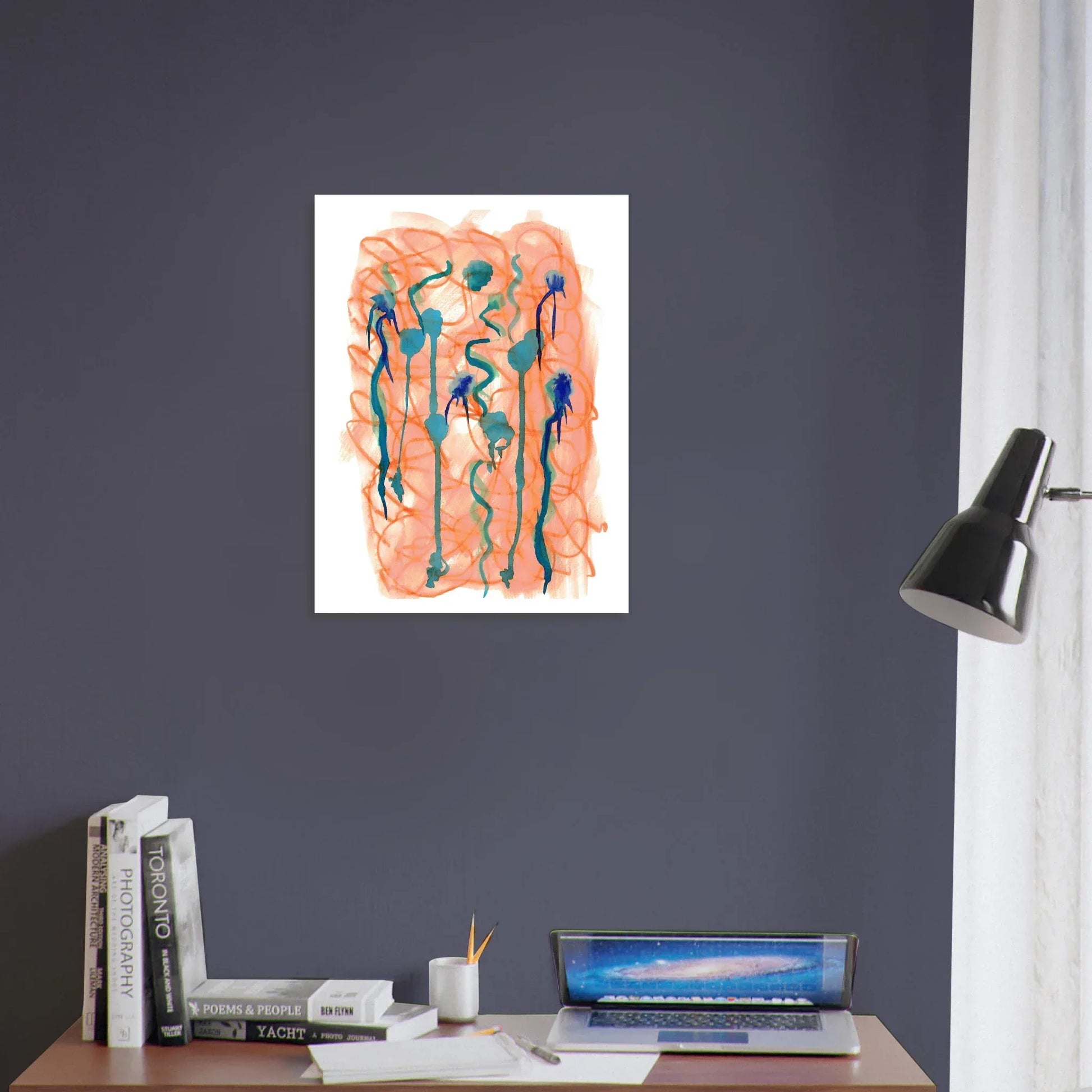 Affiche premium sur papier mat Saphir Ambre– Art mural de qualité supérieure - Laure Leprince - Artiste Peintre