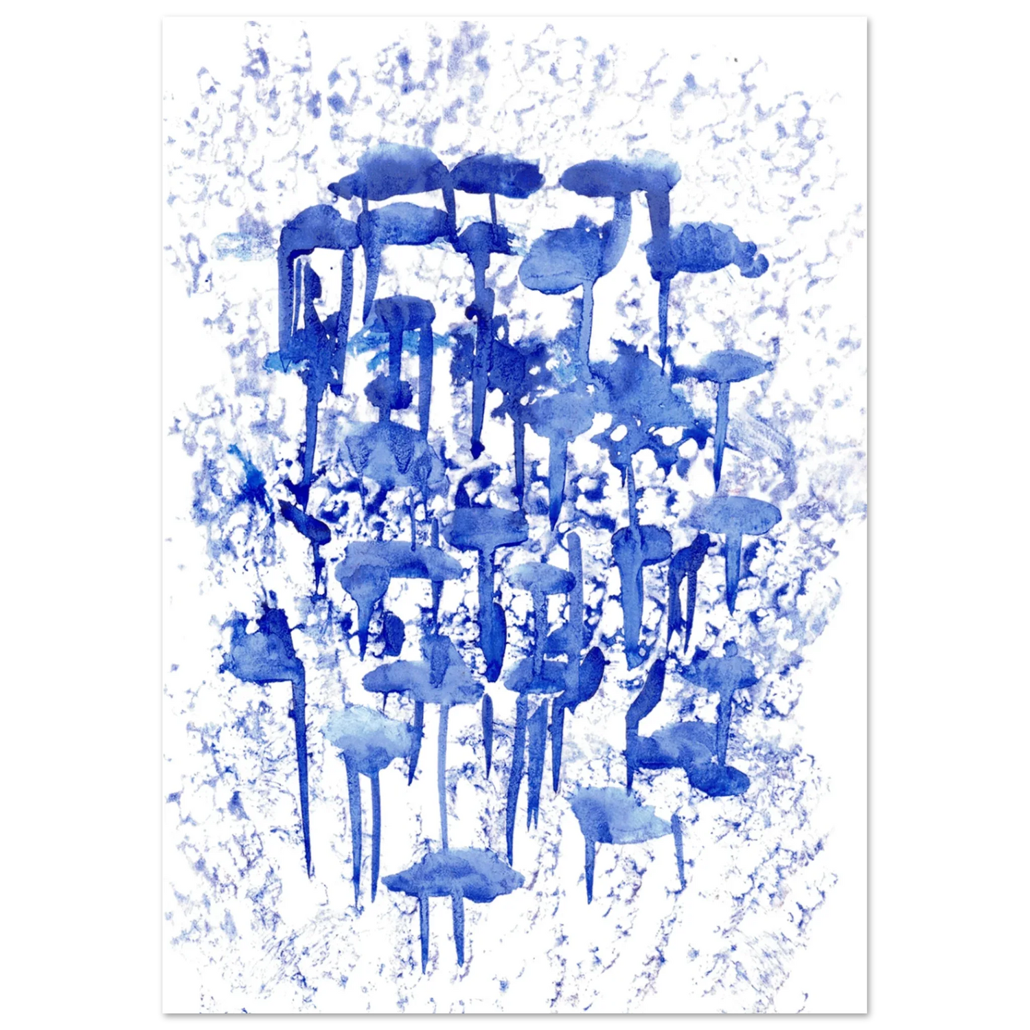 Affiche premium sur papier mat Forêt Indigo – Art mural de qualité supérieure - Laure Leprince - Artiste Peintre