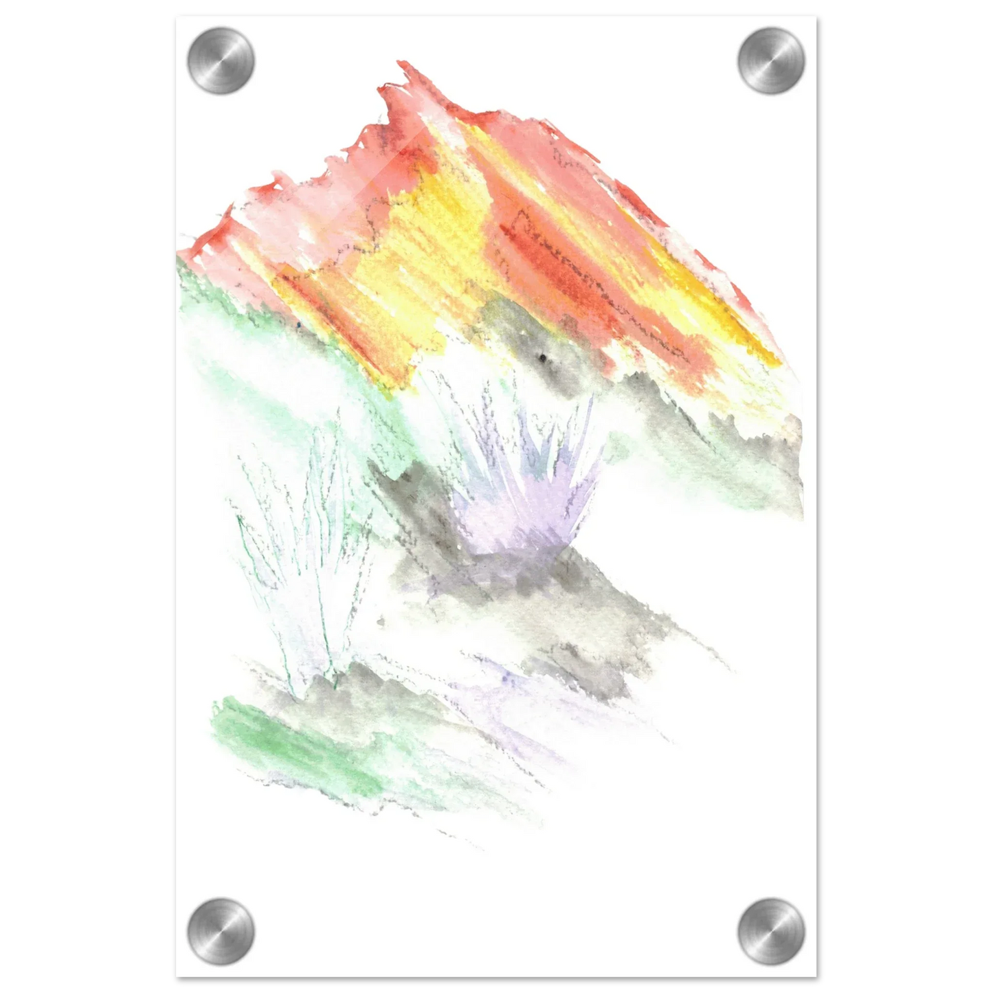 Impression sur acrylique brillante Lavander Drift | Art contemporain par Laure Leprince - Laure Leprince - Artiste Peintre