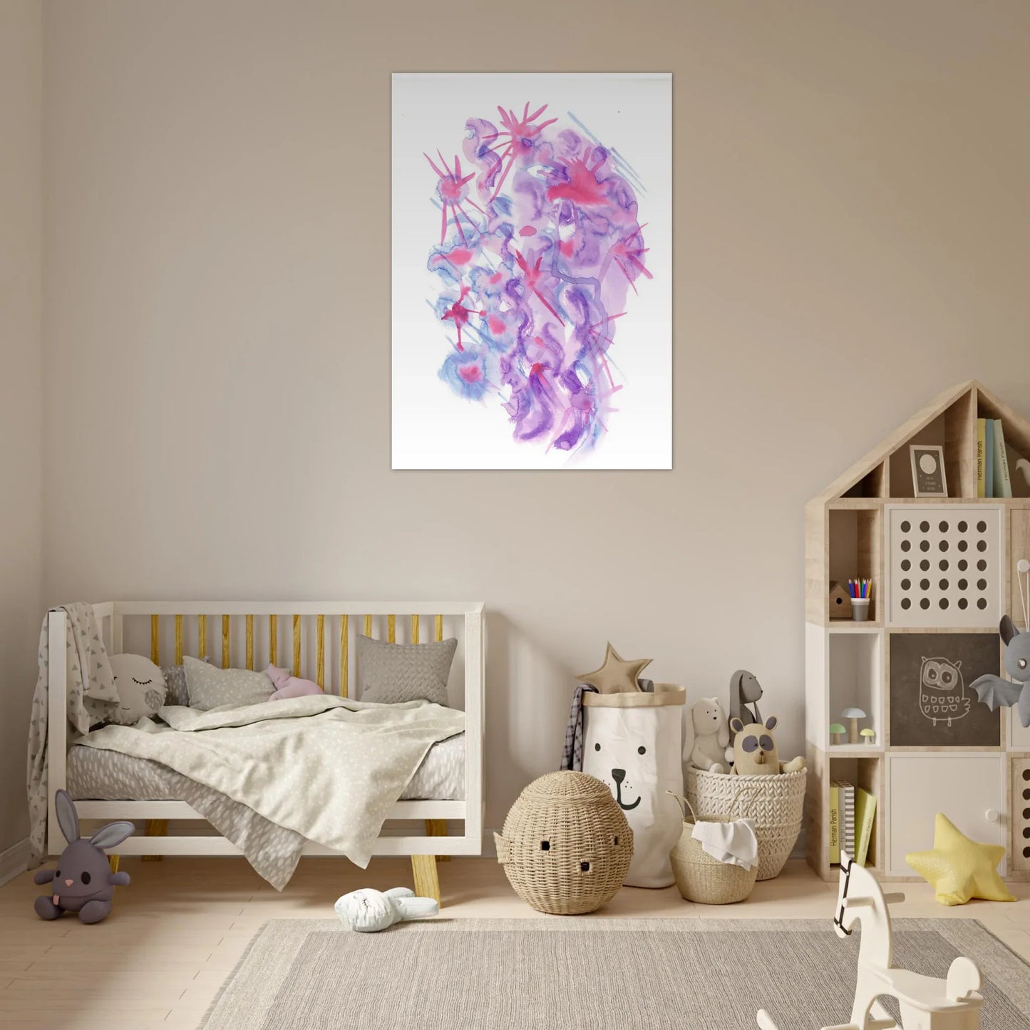 Premium Matte Paper Poster Aquarelle Originale RDJ3-16 - Laure Leprince - Artiste Peintre