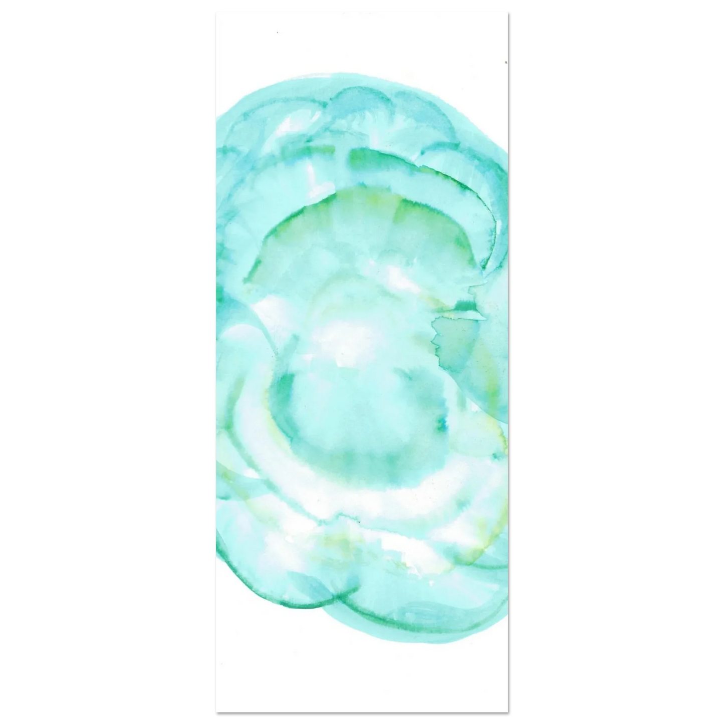 Oceanic Dream Premium Matte Poster - Serene Teal & Green Abstract Watercolor Art - Laure Leprince - Artiste Peintre