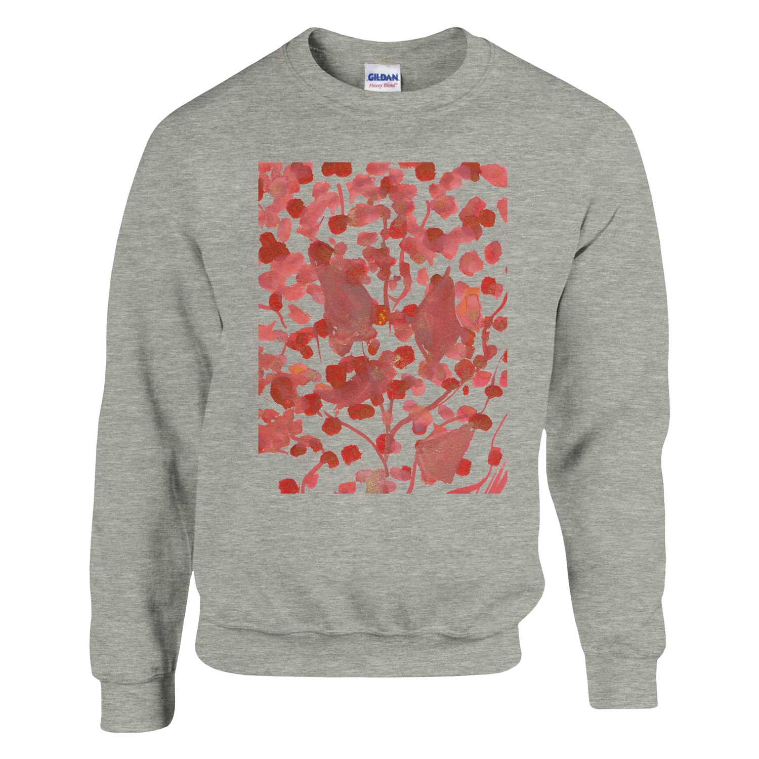Sweatshirt Unisexe Classique Bois de Rubis – Impression Artistique Multicolore | Premium Cotton Blend - Laure Leprince - Artiste Peintre