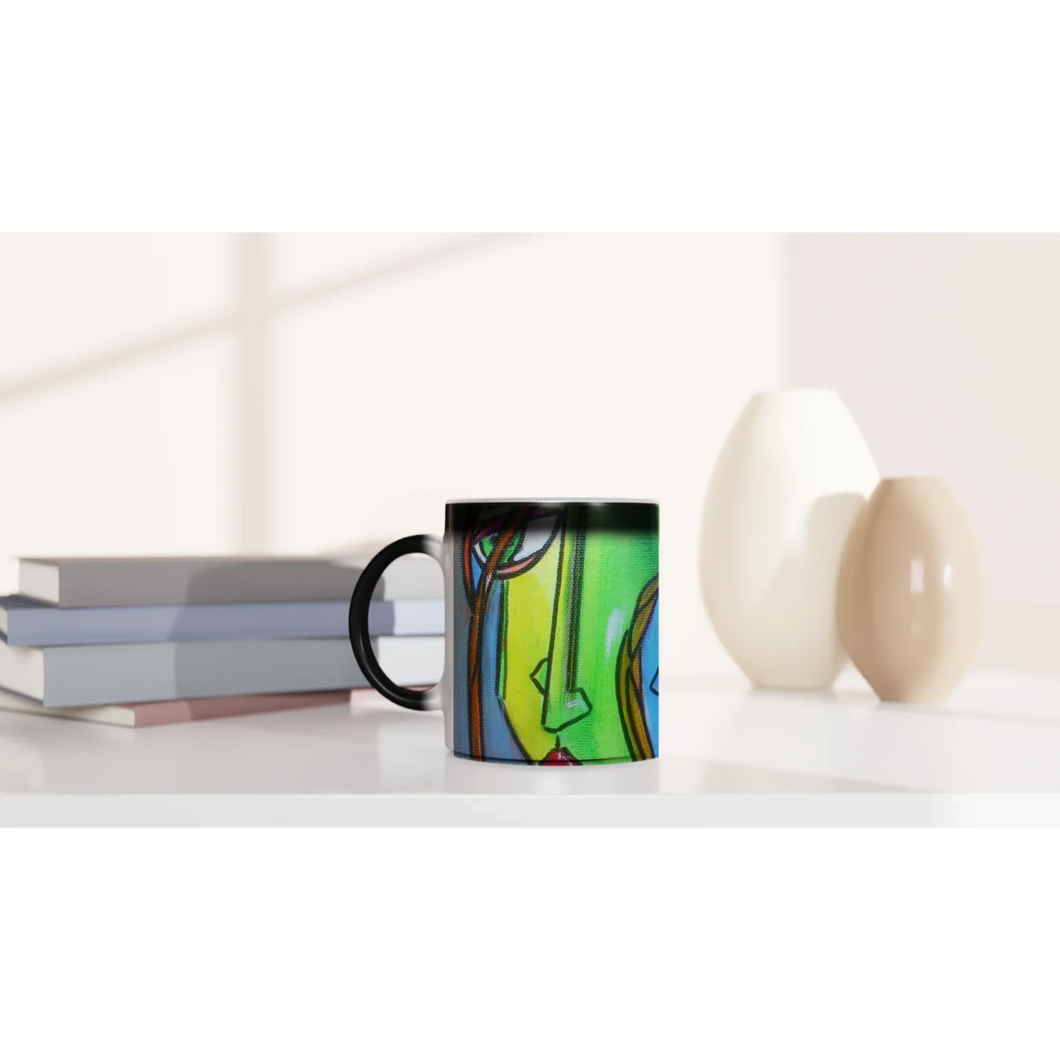 Mug magique en céramique 325 ml trouncho – Révèlez votre motif à la chaleur - Laure Leprince - Artiste Peintre