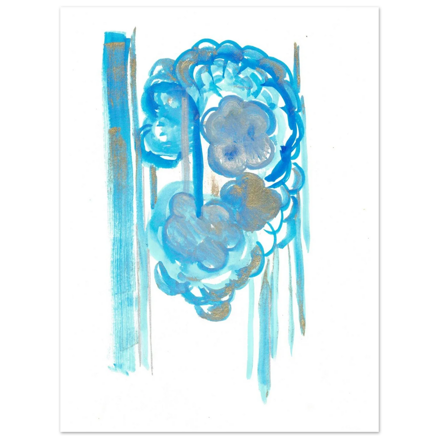 Premium Matte Paper Poster Aquarelle Originale RDJ3-18 - Laure Leprince - Artiste Peintre