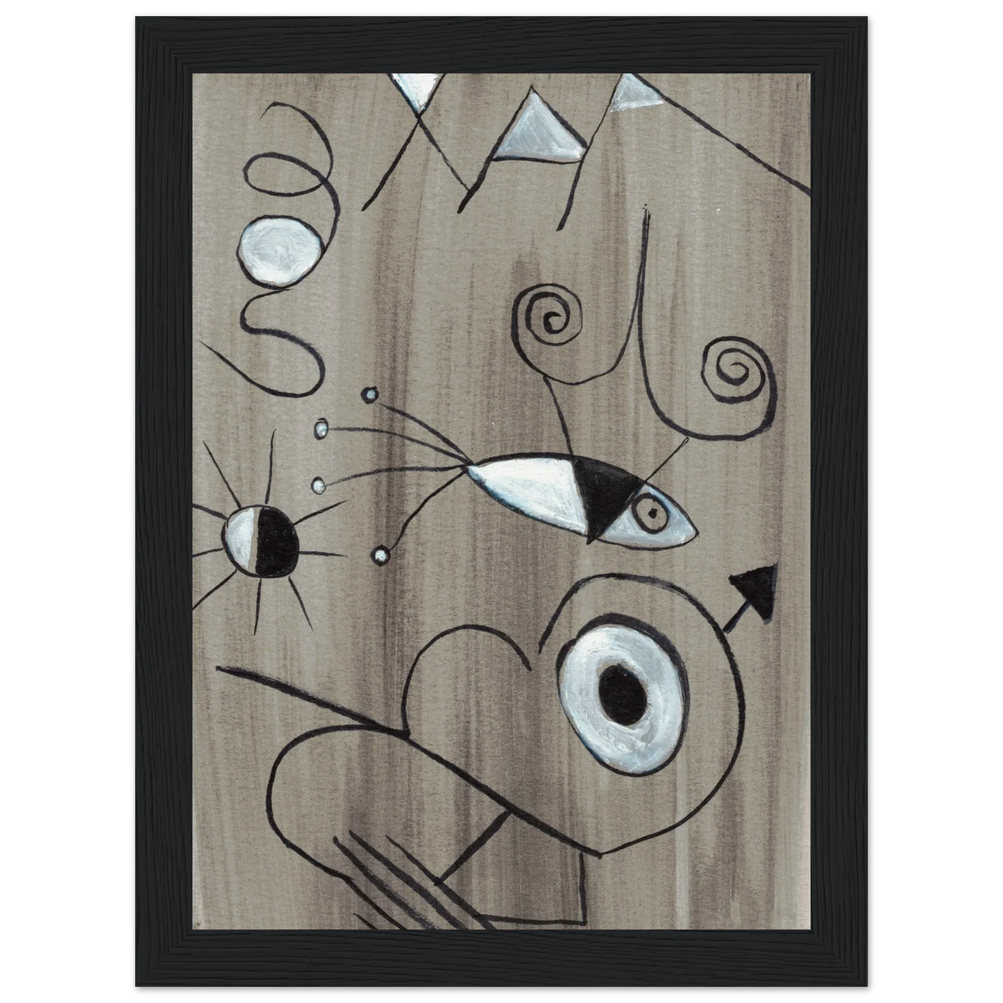 Affiche encadrée bois | Papier mat qualité musée | Aquarelle originale Laure Leprince - Laure Leprince - Artiste Peintre
