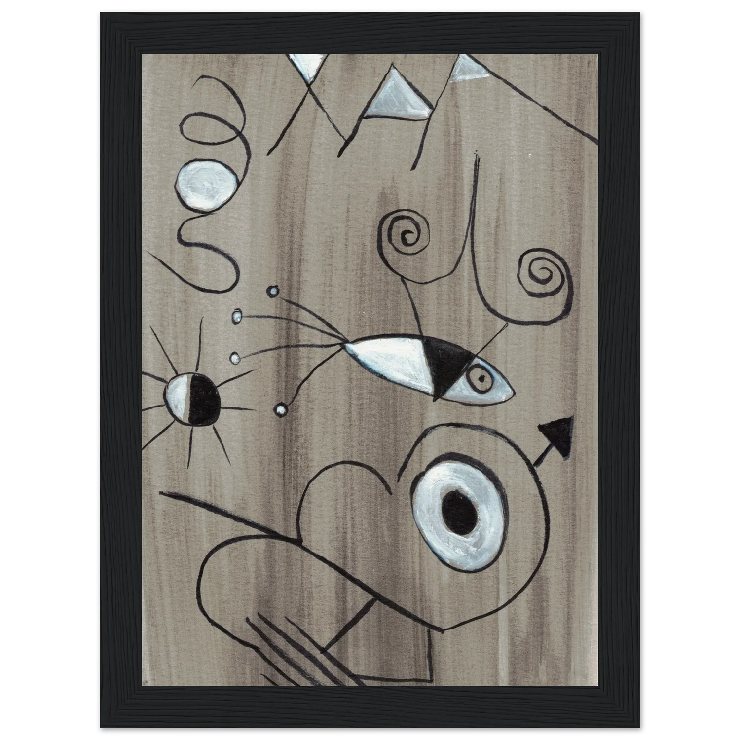 Affiche encadrée bois | Papier mat qualité musée | Aquarelle originale Laure Leprince - Laure Leprince - Artiste Peintre