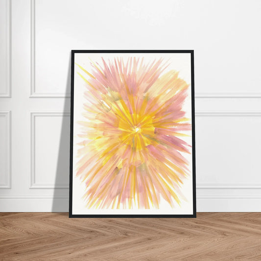 Abstract Watercolor Framed Poster – Museum Quality Jardin des Ombrelles - Laure Leprince - Artiste Peintre