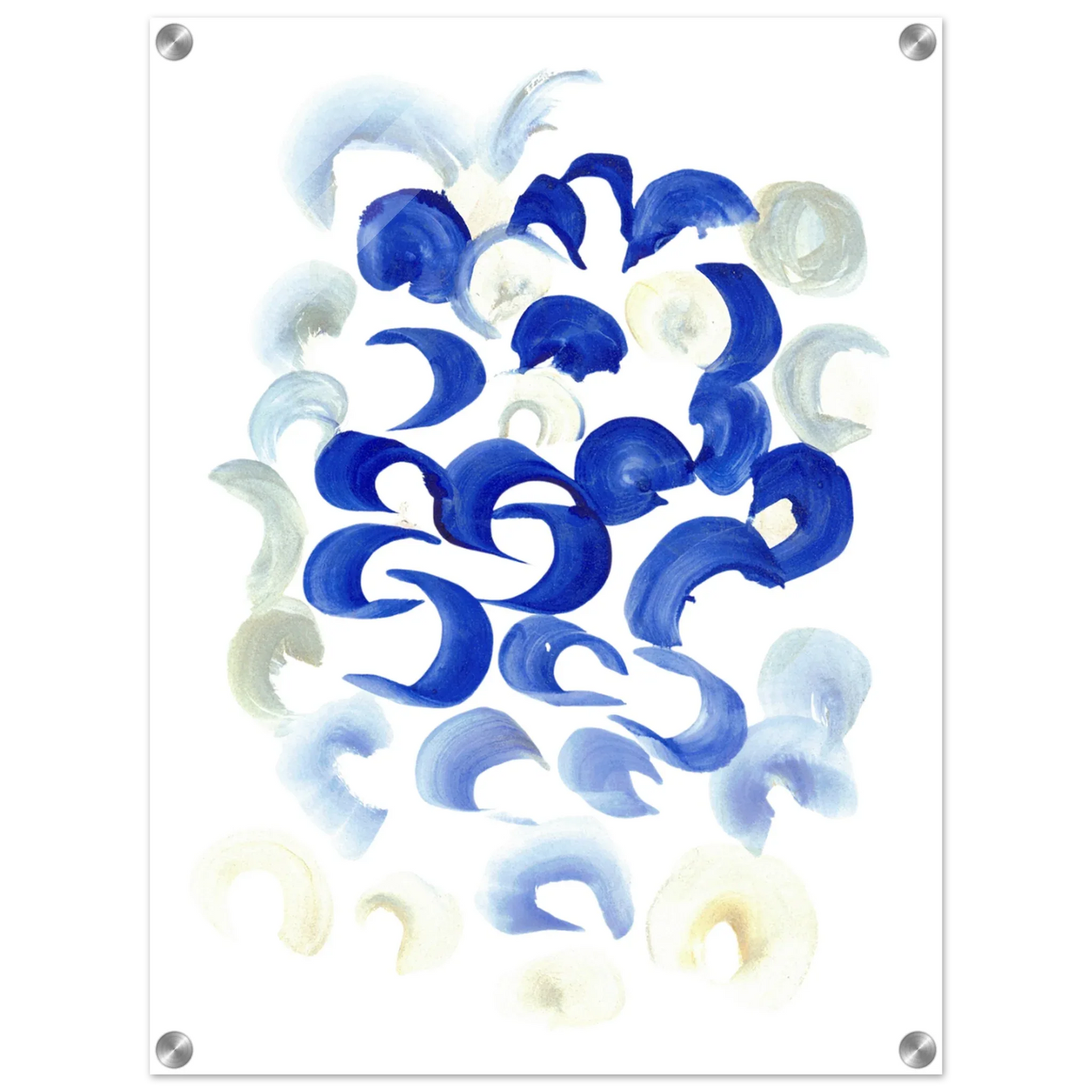 Impression sur acrylique brillante Blue Swirls | Art contemporain par Laure Leprince - Laure Leprince - Artiste Peintre