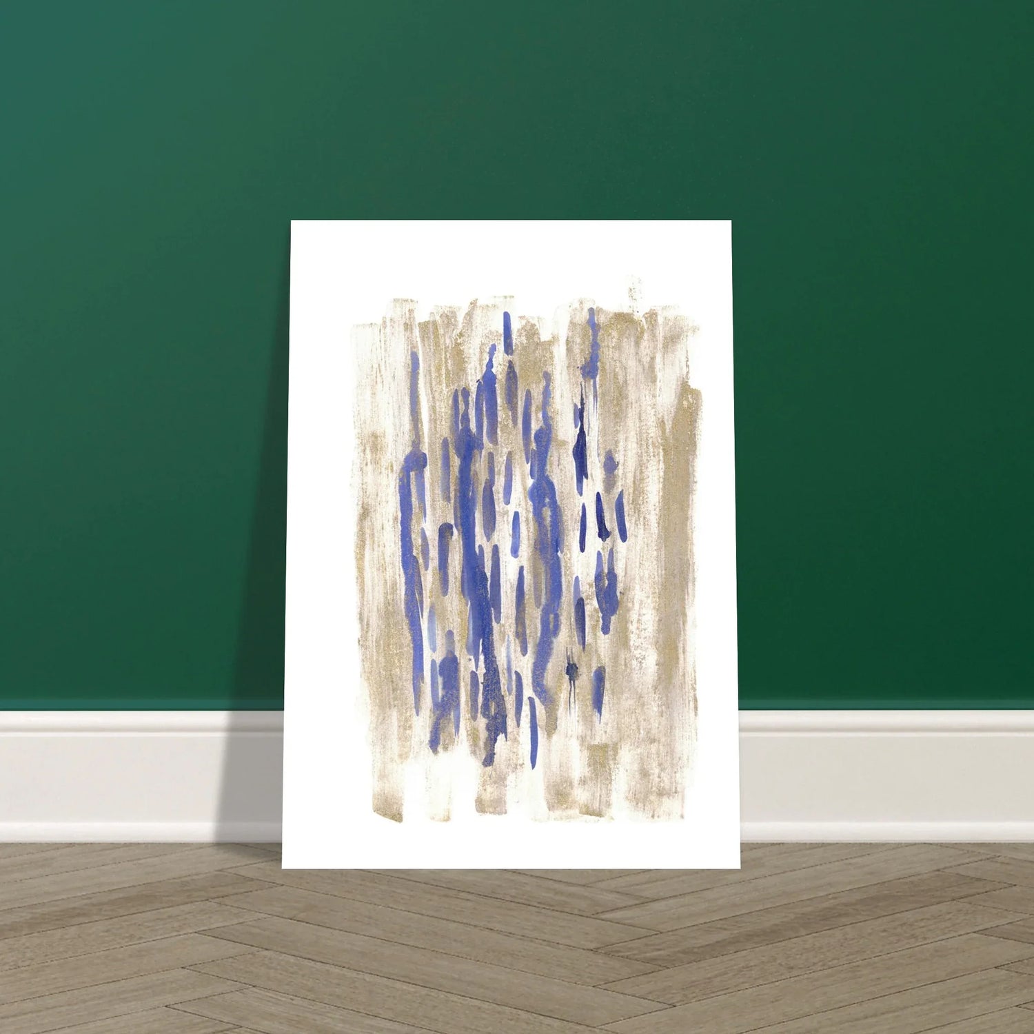 Affiche premium sur papier mat Golden Drip– Art mural de qualité supérieure - Laure Leprince - Artiste Peintre