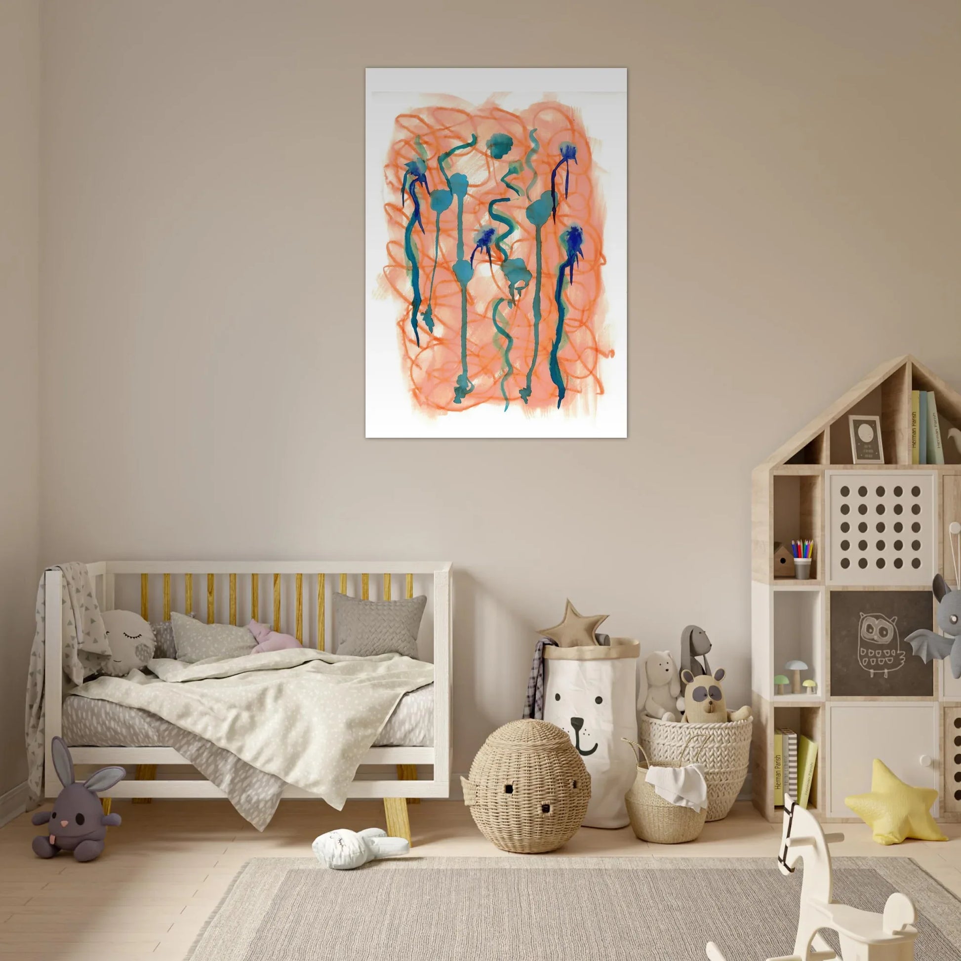 Premium Matte Paper Poster Aquarelle Originale RDJ3-8 - Laure Leprince - Artiste Peintre