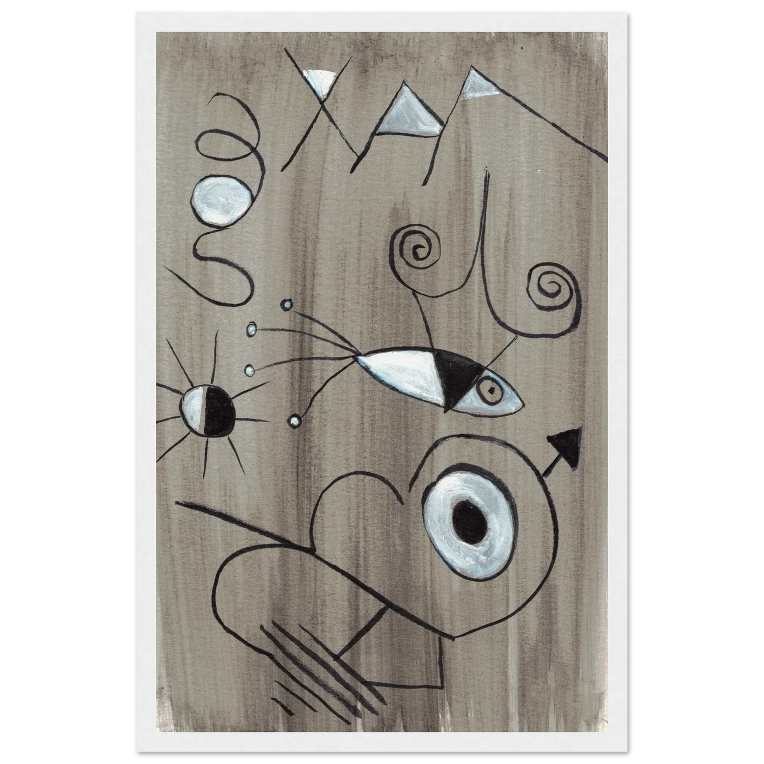 Affiche encadrée bois | Papier mat qualité musée | Aquarelle originale Laure Leprince - Laure Leprince - Artiste Peintre