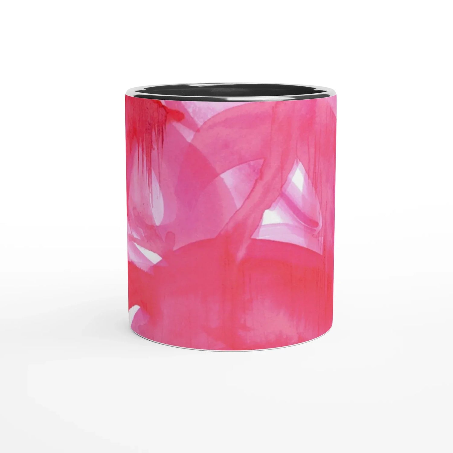 Mug Céramique Blanc 325ml Intérieur Coloré - Ruby Drift Personnalisable - Laure Leprince - Artiste Peintre