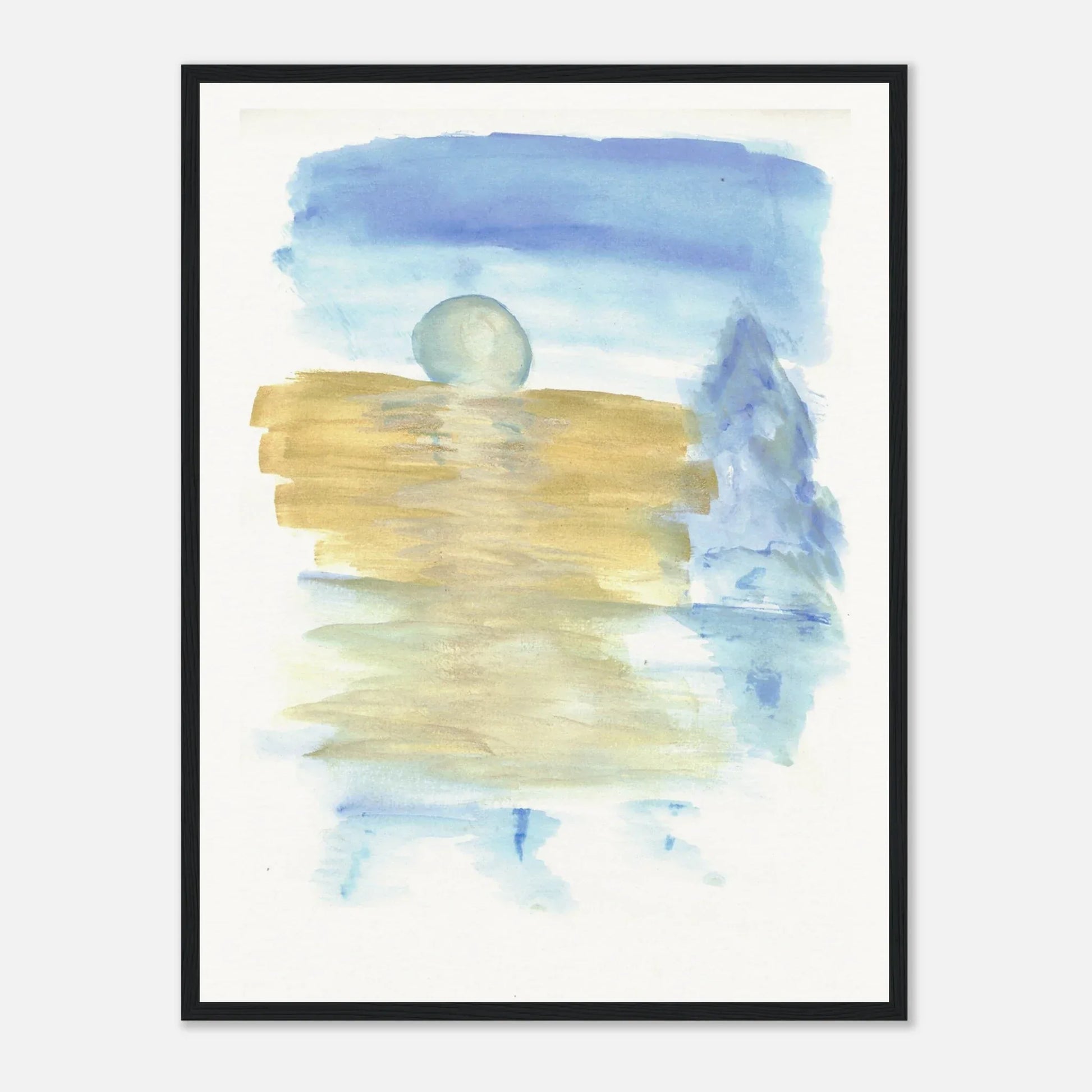 Affiche Encadrée Museum-Quality Matte Paper Wooden Framed Blue Horizon - Laure Leprince - Artiste Peintre