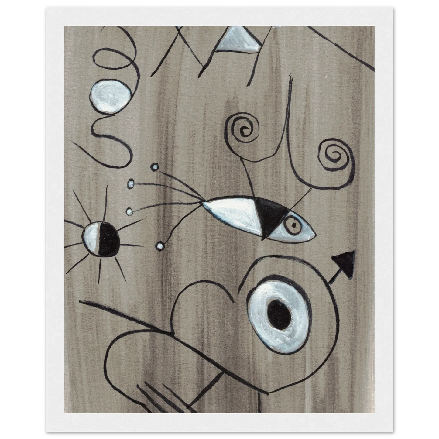Affiche encadrée bois | Papier mat qualité musée | Aquarelle originale Laure Leprince - Laure Leprince - Artiste Peintre