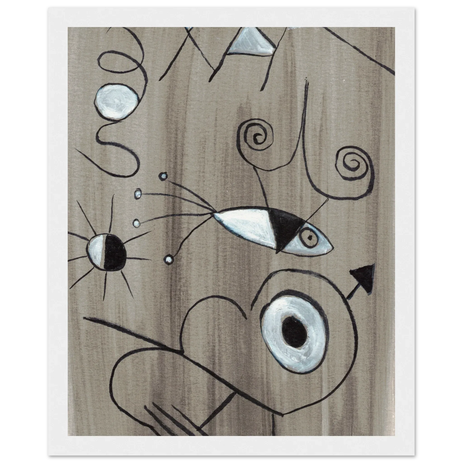 Affiche encadrée bois | Papier mat qualité musée | Aquarelle originale Laure Leprince - Laure Leprince - Artiste Peintre