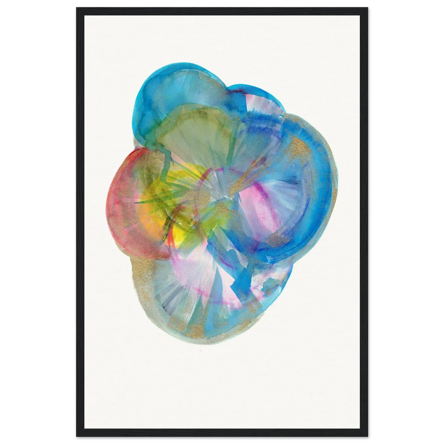 Affiche Encadrée Museum-Quality Matte Paper Wooden Framed Crystal Bloom - Laure Leprince - Artiste Peintre