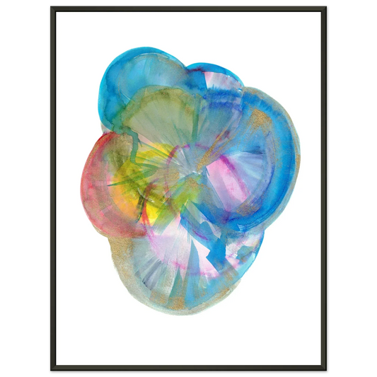 Classic Semi-Glossy Paper Metal Framed Poste Crystal Bloom - Laure Leprince - Artiste Peintre