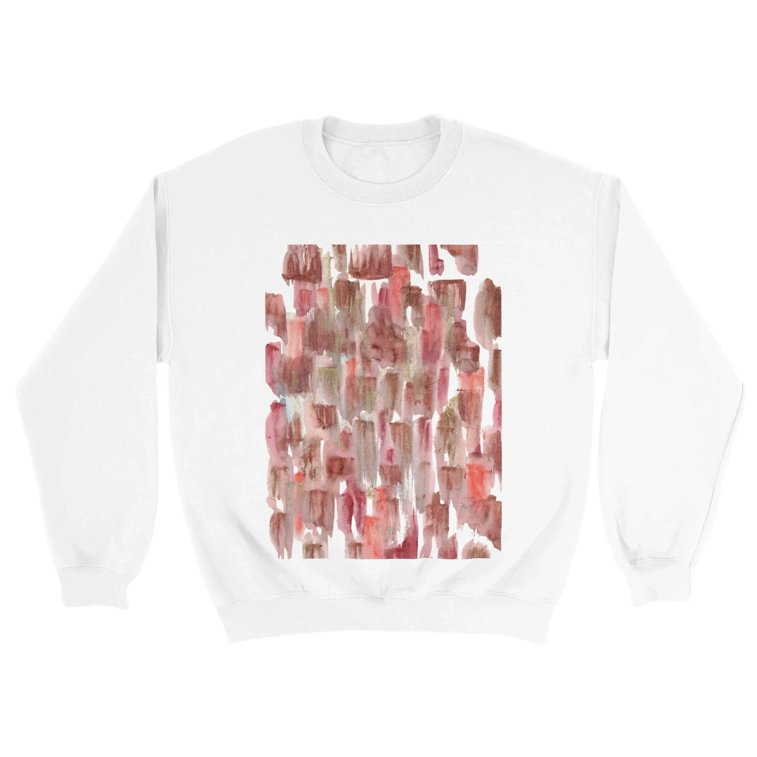 Sweatshirt Unisexe Classique Terracotta Waves – Impression Artistique Multicolore - Laure Leprince - Artiste Peintre