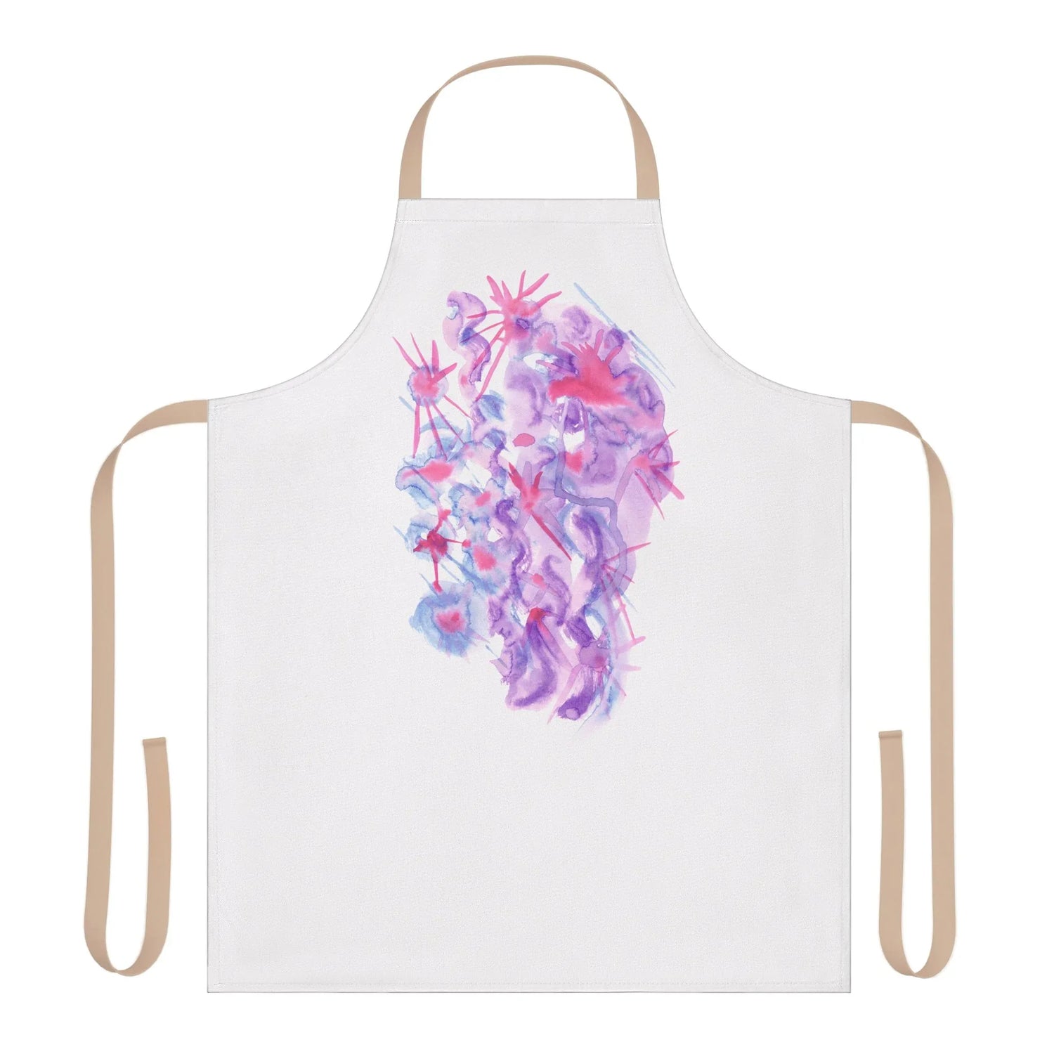 Abstract Apron Nebuleuse Poupre – Artistic Kitchen Chef Gift - Laure Leprince - Artiste Peintre