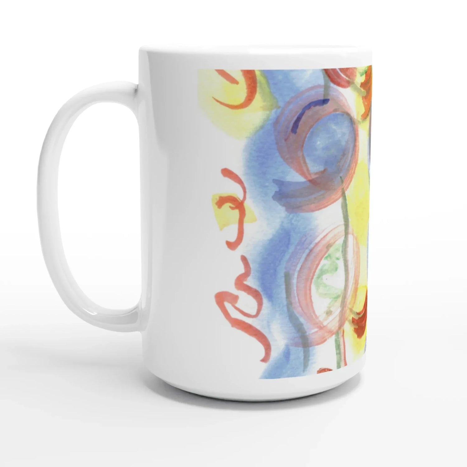 Mug en céramique blanche 44 Urban Parade – Grand format, design et qualité durable - Laure Leprince - Artiste Peintre