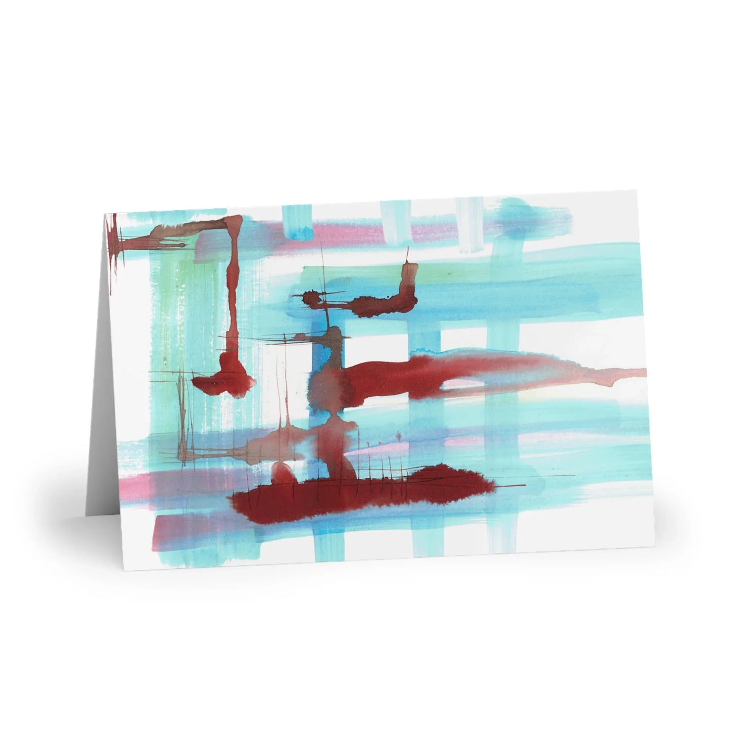 Deco Structures Liquides #16 Leaf Greeting Card - Elegant - Laure Leprince - Artiste Peintre